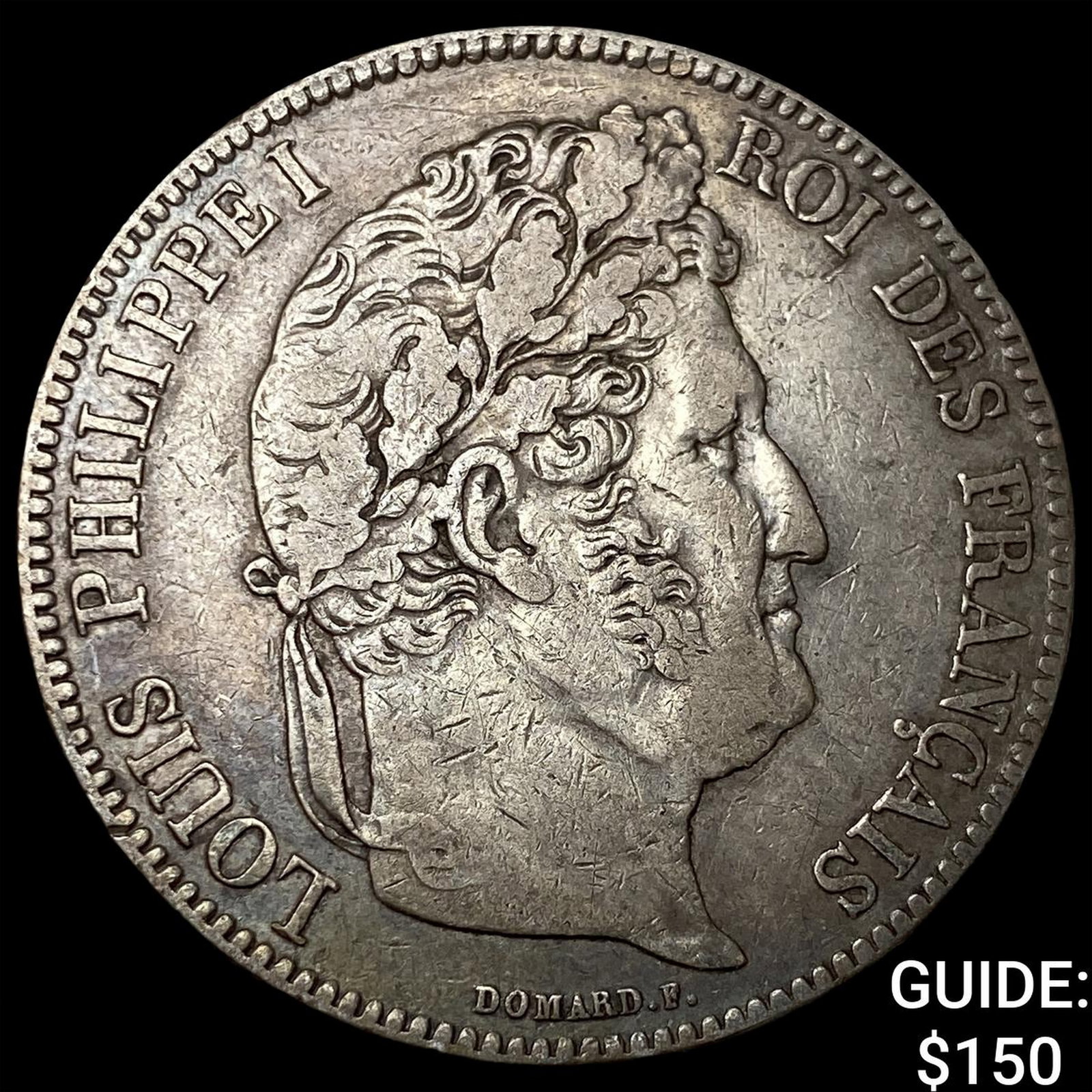 1834 France Silver 5 Francs: 1834 France Silver 5 Francs