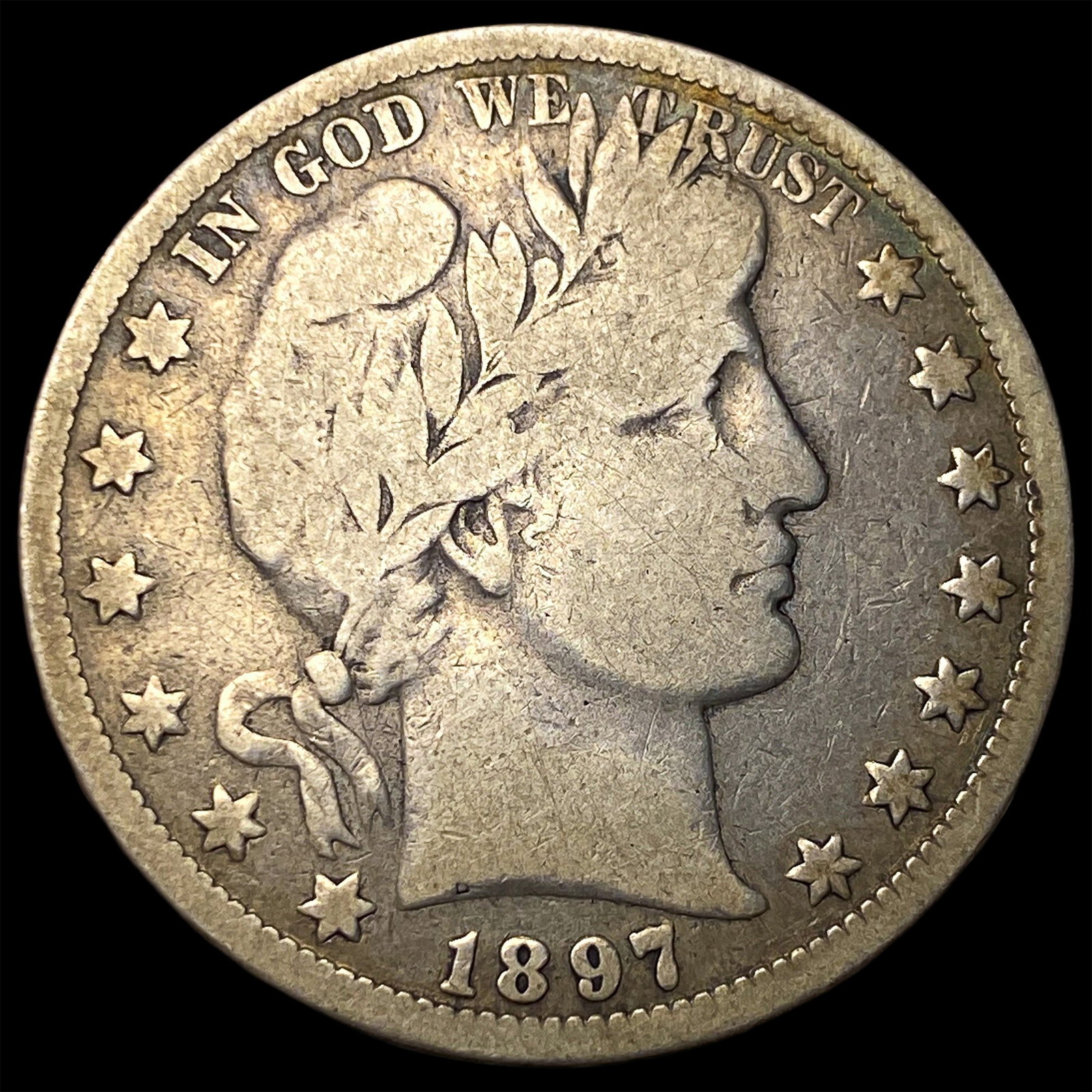1897-O Silver Barber Half Dollar LIGHTLY CIRCULATED (1 of 2)