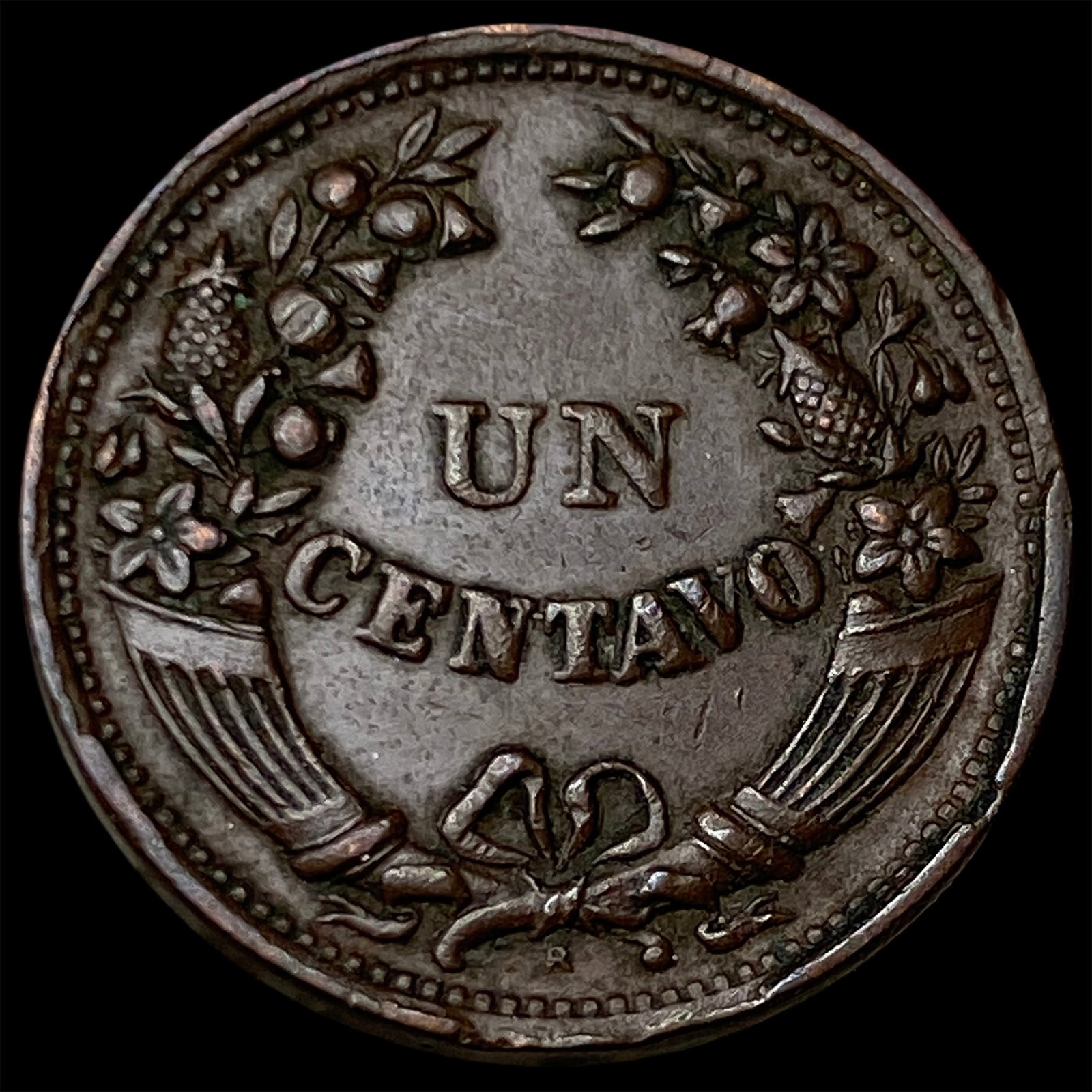 1918R Peru Bronze Centavo: 1918R Peru Bronze Centavo