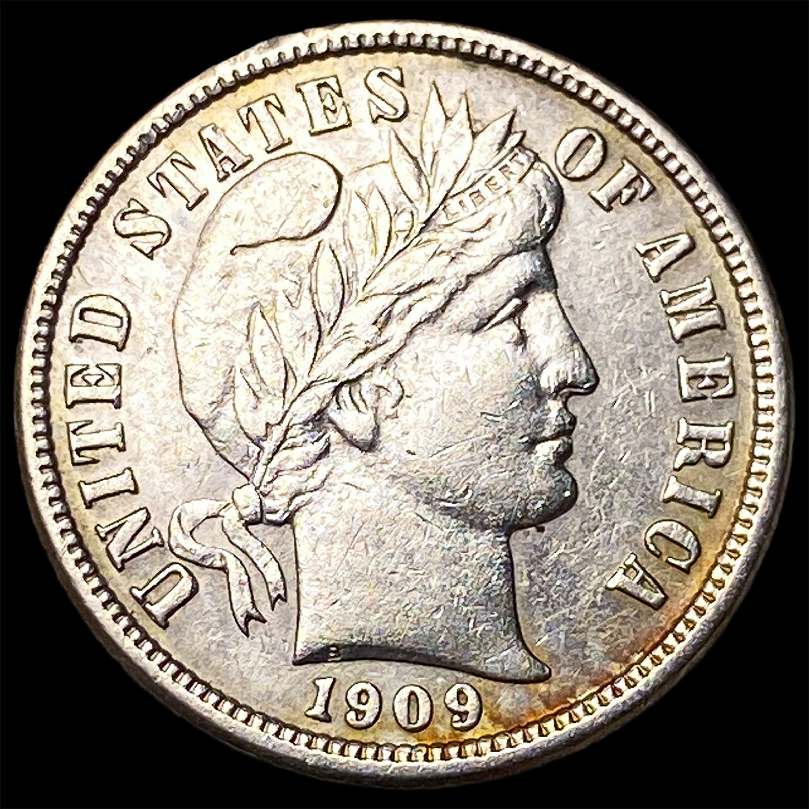 1909-O Silver Barber Dime CLOSELY UNCIRCULATED: 1909-O Silver Barber Dime CLOSELY UNCIRCULATED