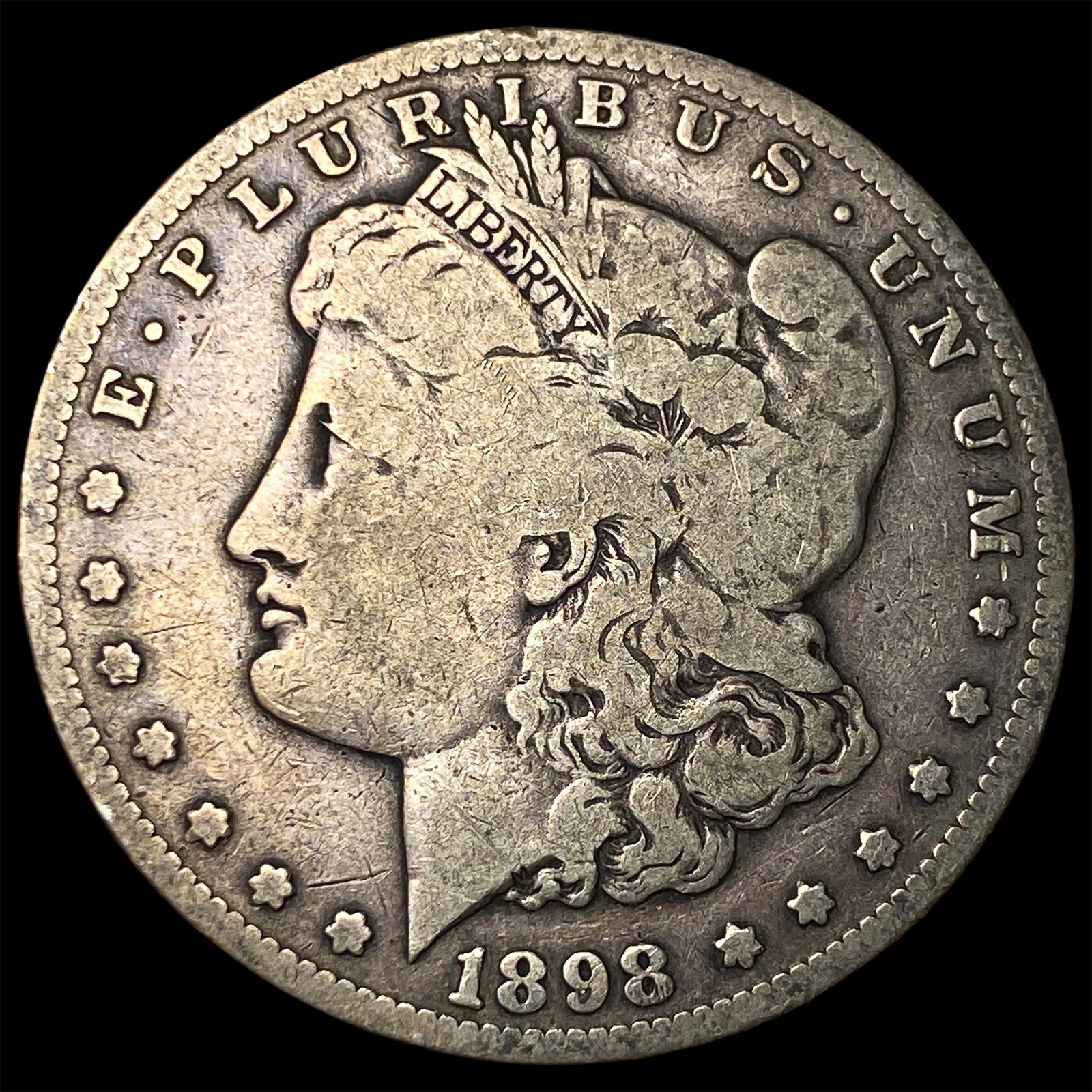 1898-S Silver Morgan Dollar NICELY CIRCULATED: 1898-S Silver Morgan Dollar NICELY CIRCULATED