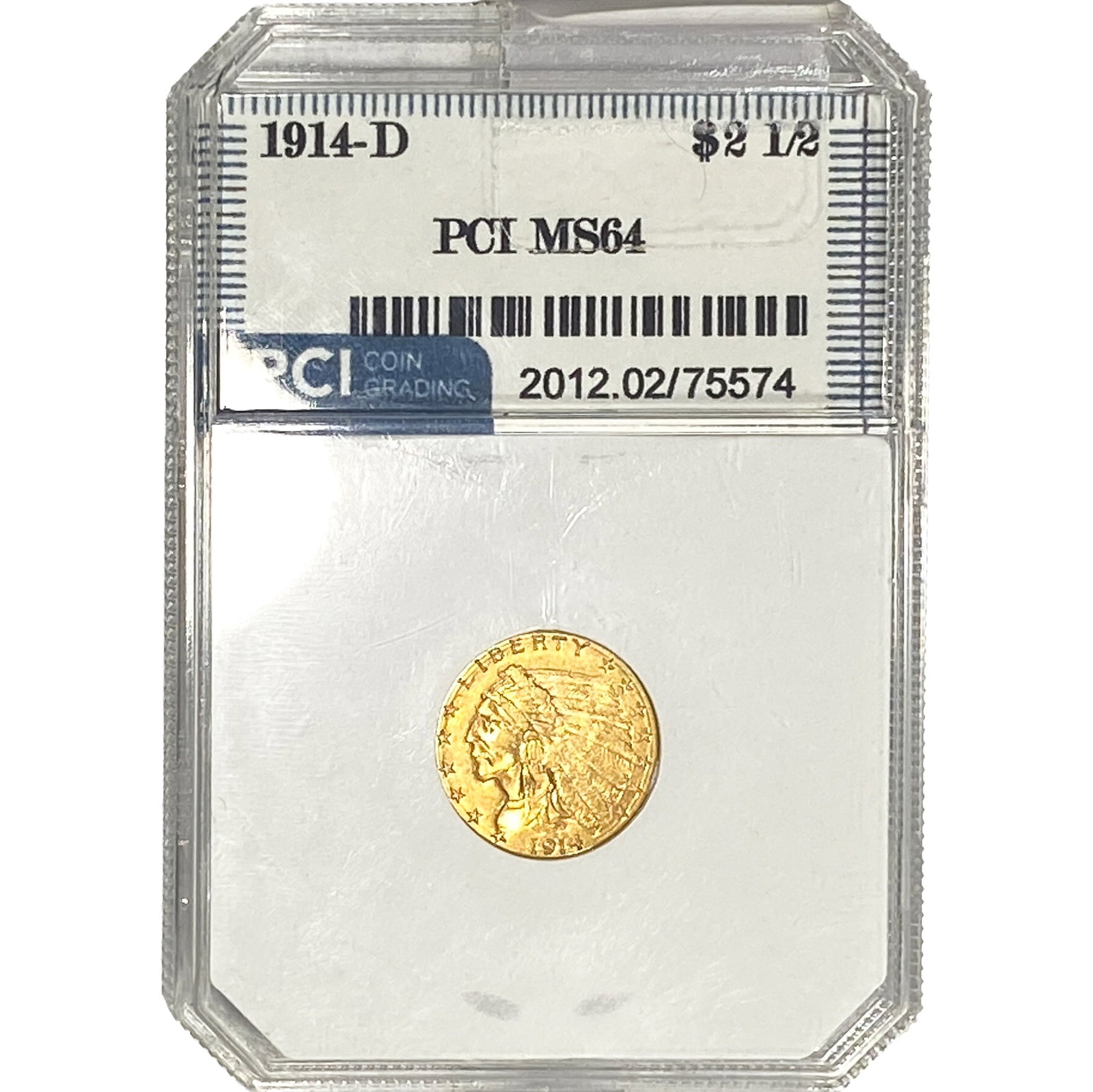 1914-D $2.50 Gold Quarter Eagle PCI MS64: 1914-D $2.50 Gold Quarter Eagle PCI MS64