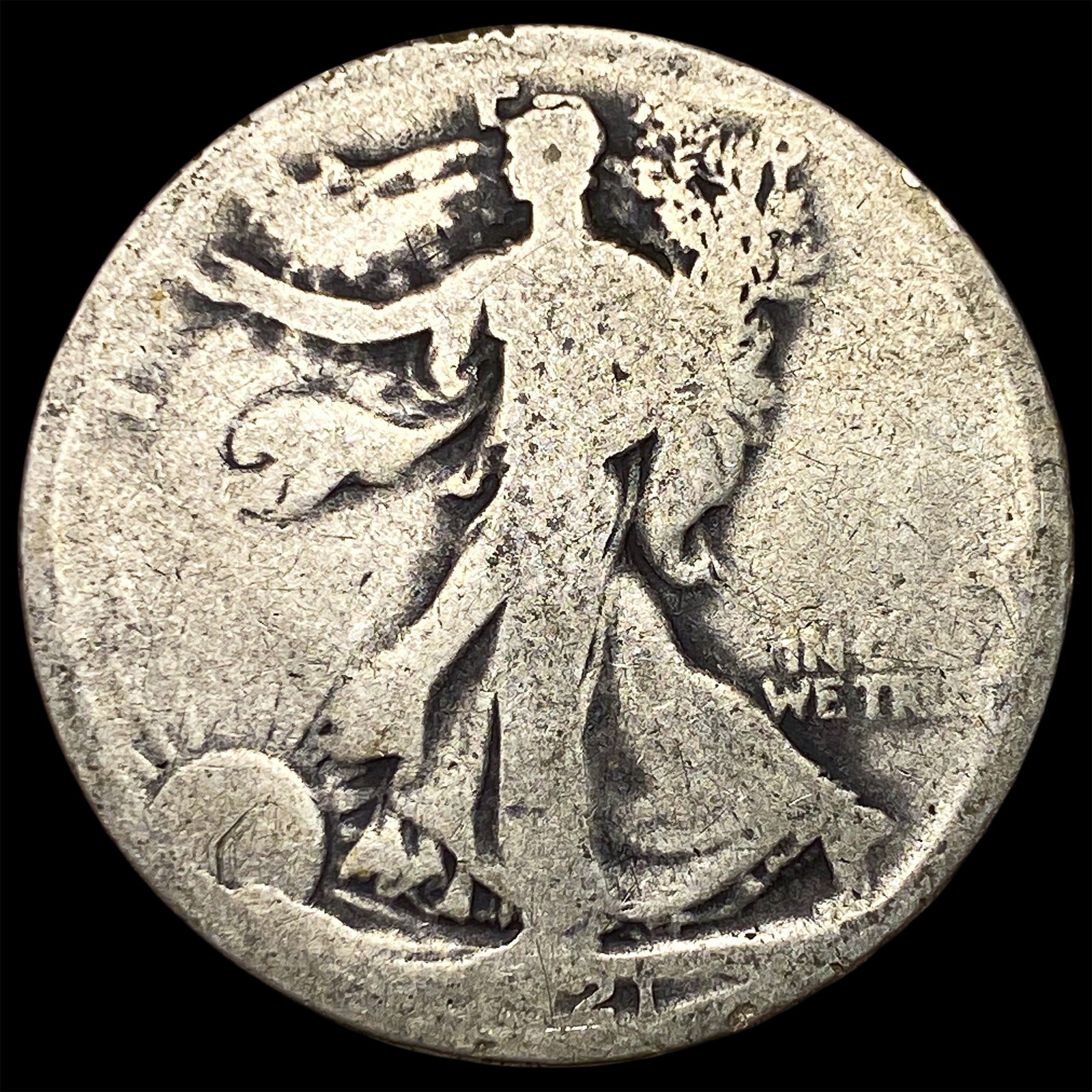 Walking Liberty Half Dollar 1917. NICELY CIRCULATED (1 of 2)