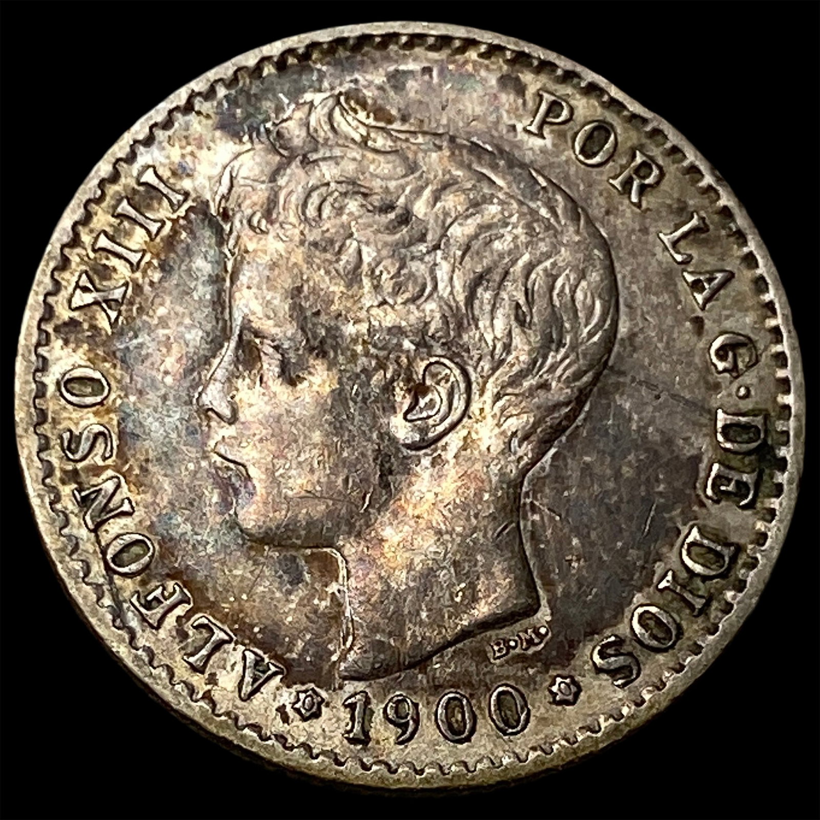 1900 Spain Silver 50 Cents: 1900 Spain Silver 50 Cents