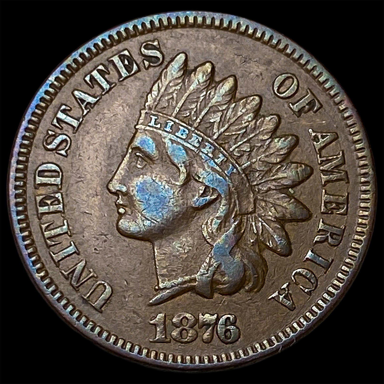 1876 Indian Head Cent NEARLY UNCIRCULATED: 1876 Indian Head Cent NEARLY UNCIRCULATED