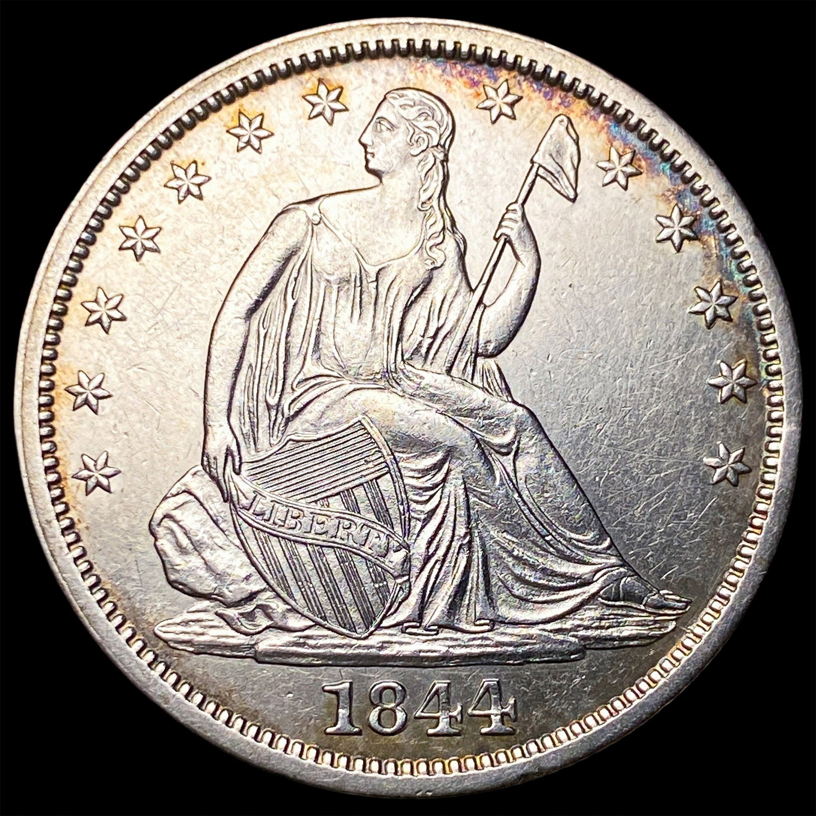 1844-O Silver Half Dollar CLOSELY UNCIRCULATED: 1844-O Silver Half Dollar CLOSELY UNCIRCULATED