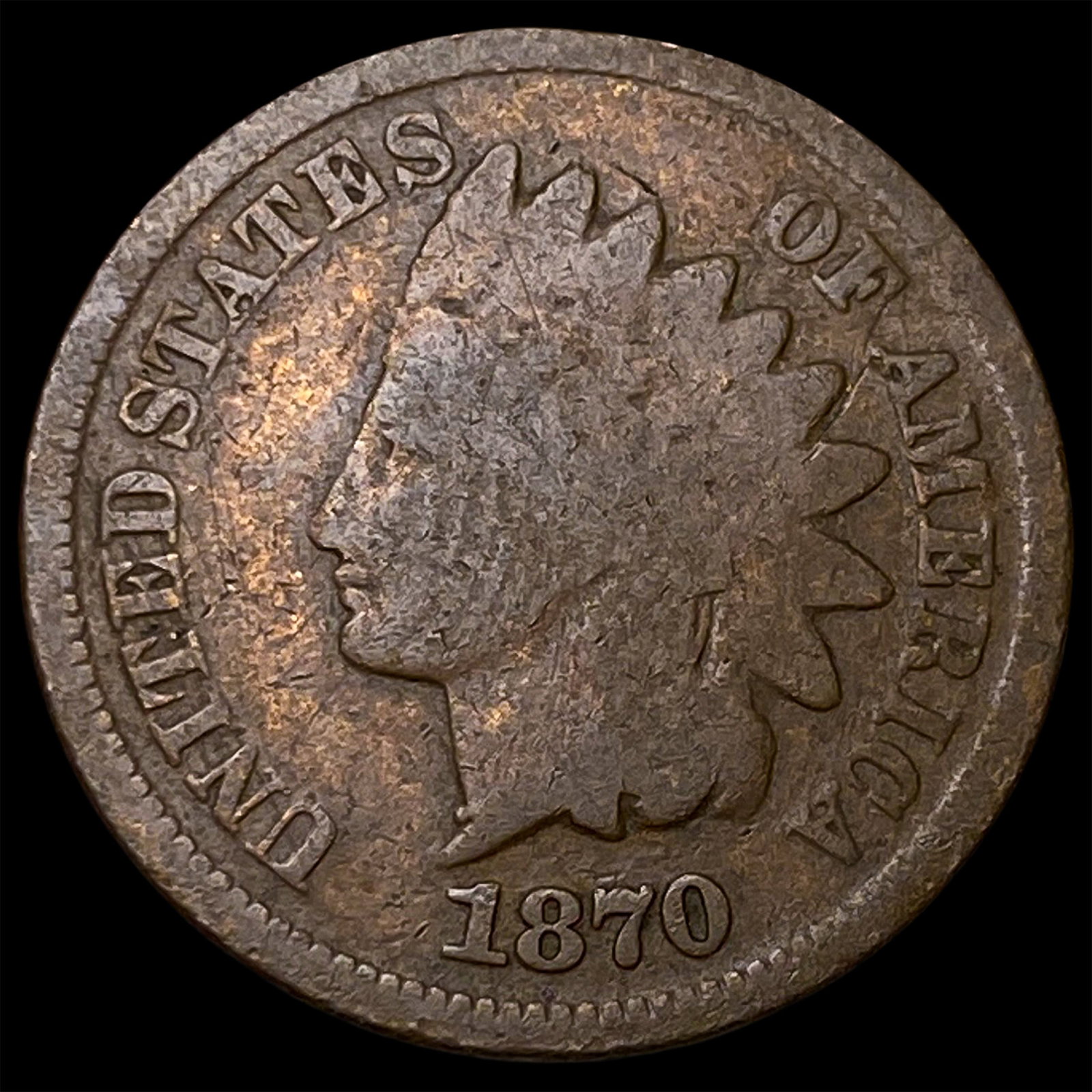 1870 Indian Head Cent NICELY CIRCULATED (1 of 2)