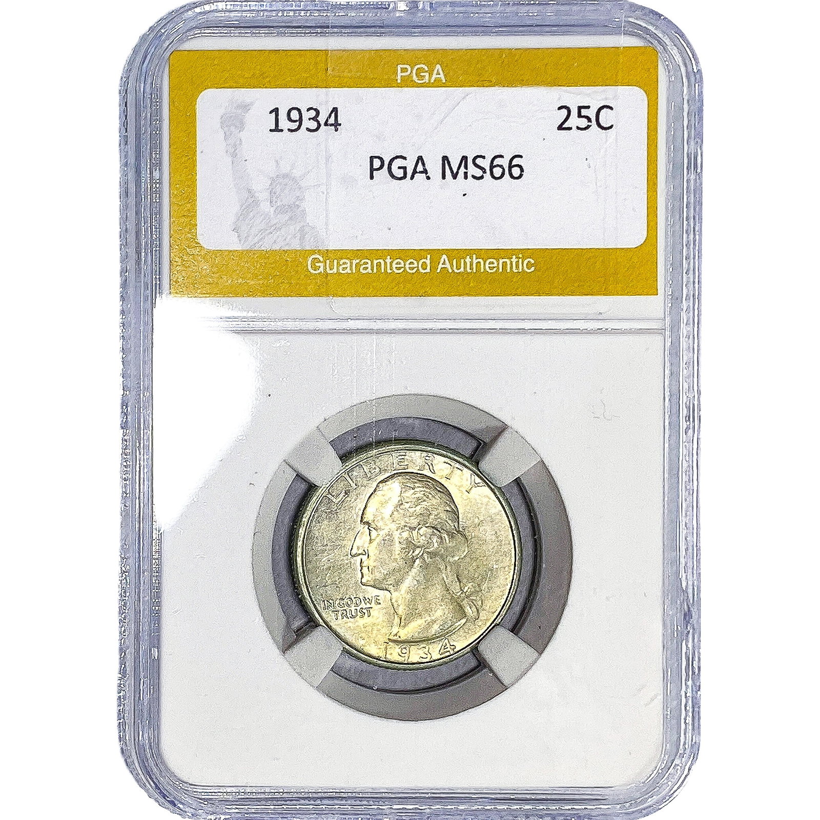 1934 Washington Silver Quarter PGA MS66: 1934 Washington Silver Quarter PGA MS66