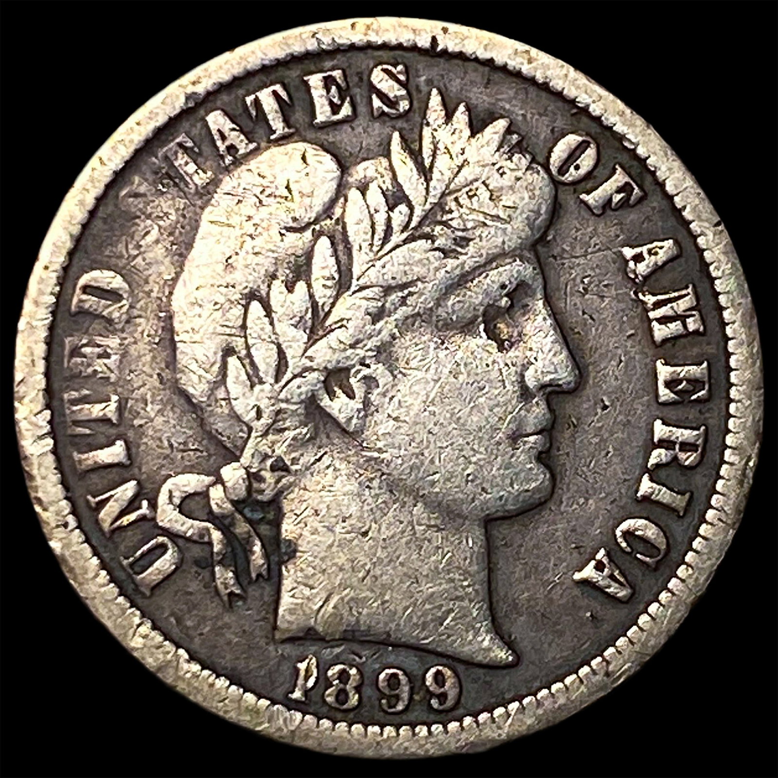 1899-O Silver Barber Dime LIGHTLY CIRCULATED: 1899-O Silver Barber Dime LIGHTLY CIRCULATED