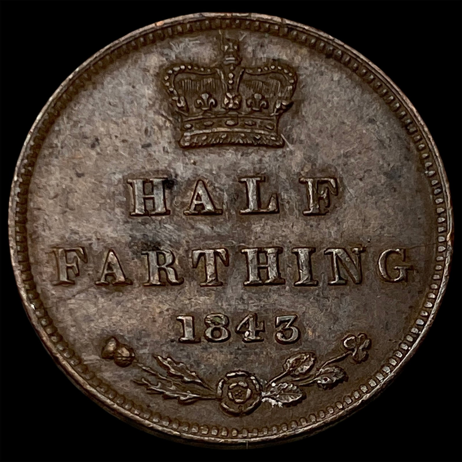 1843 Ceylon Copper 1/2 Farthing - 2