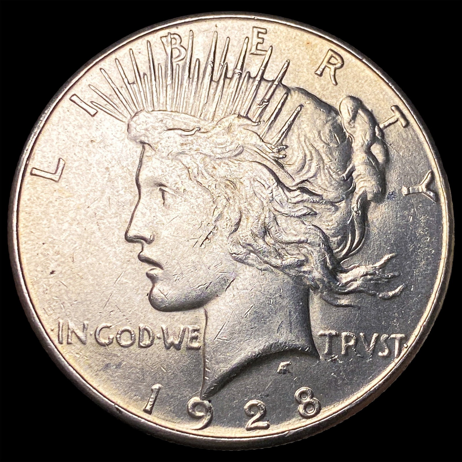 1928-S Silver Peace Dollar CHOICE AU (1 of 2)