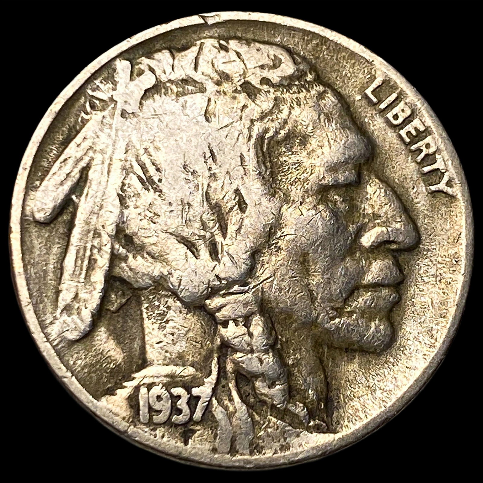 1937-D Buffalo Nickel ABOUT UNCIRCULATED (1 of 2)