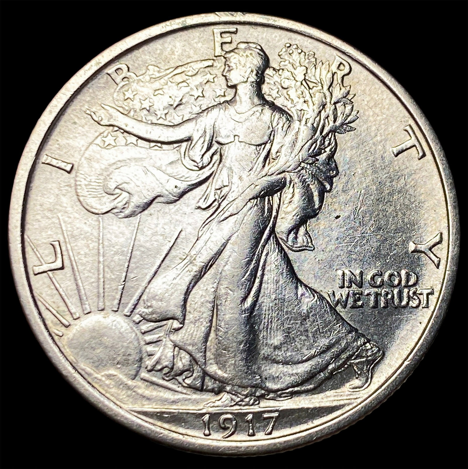 1917 Walking Liberty Half Dollar CLOSELY UNCIRCULATED (1 of 2)