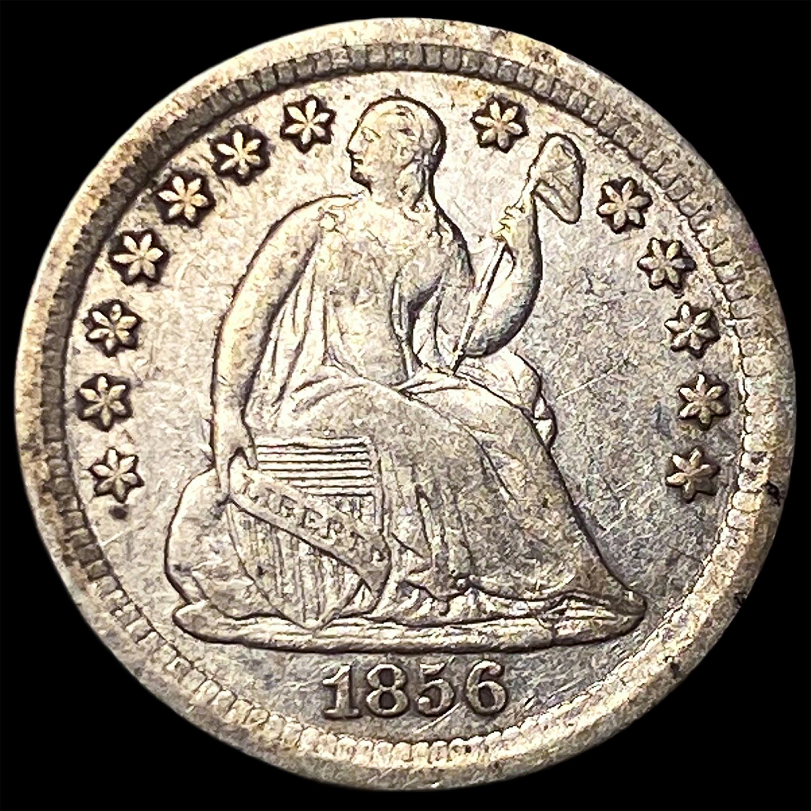 1856-O Silver Half Dime NEARLY UNCIRCULATED: 1856-O Silver Half Dime NEARLY UNCIRCULATED
