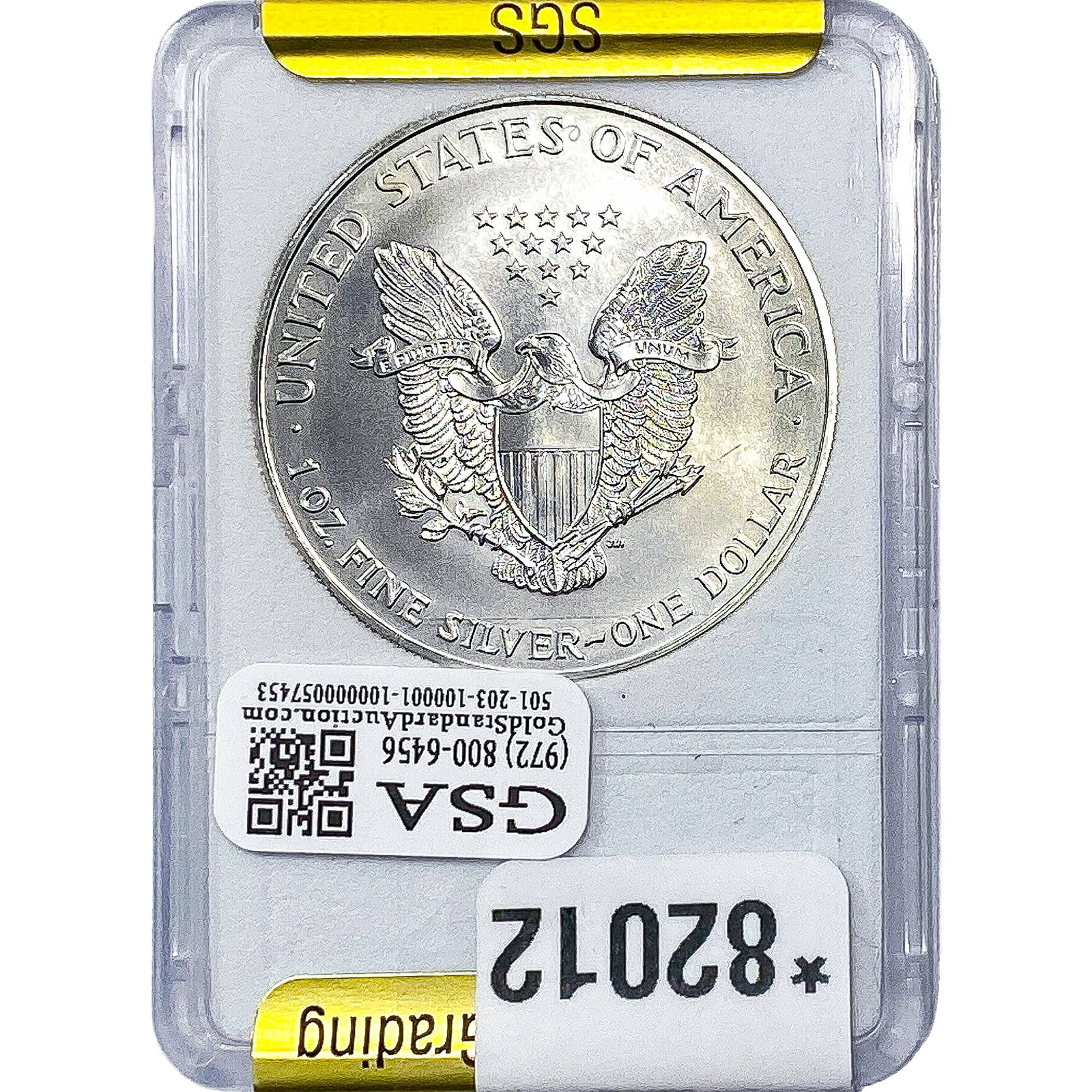 1994 Silver Eagle SGS MS70 - 2