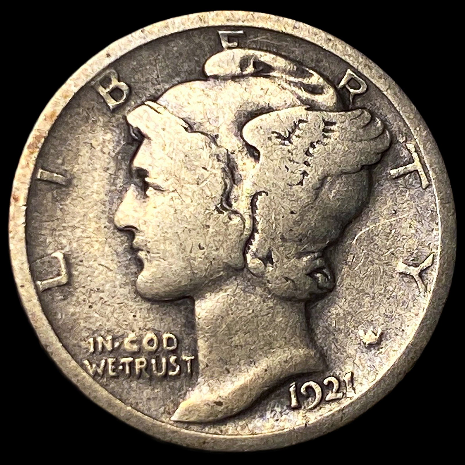 1921 Mercury Dime NICELY CIRCULATED (1 of 2)