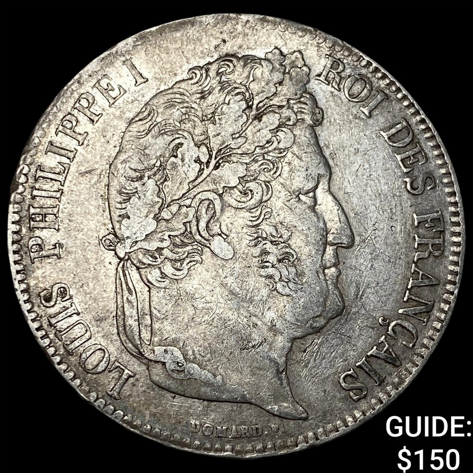 1834 France Silver 5 Francs: 1834 France Silver 5 Francs