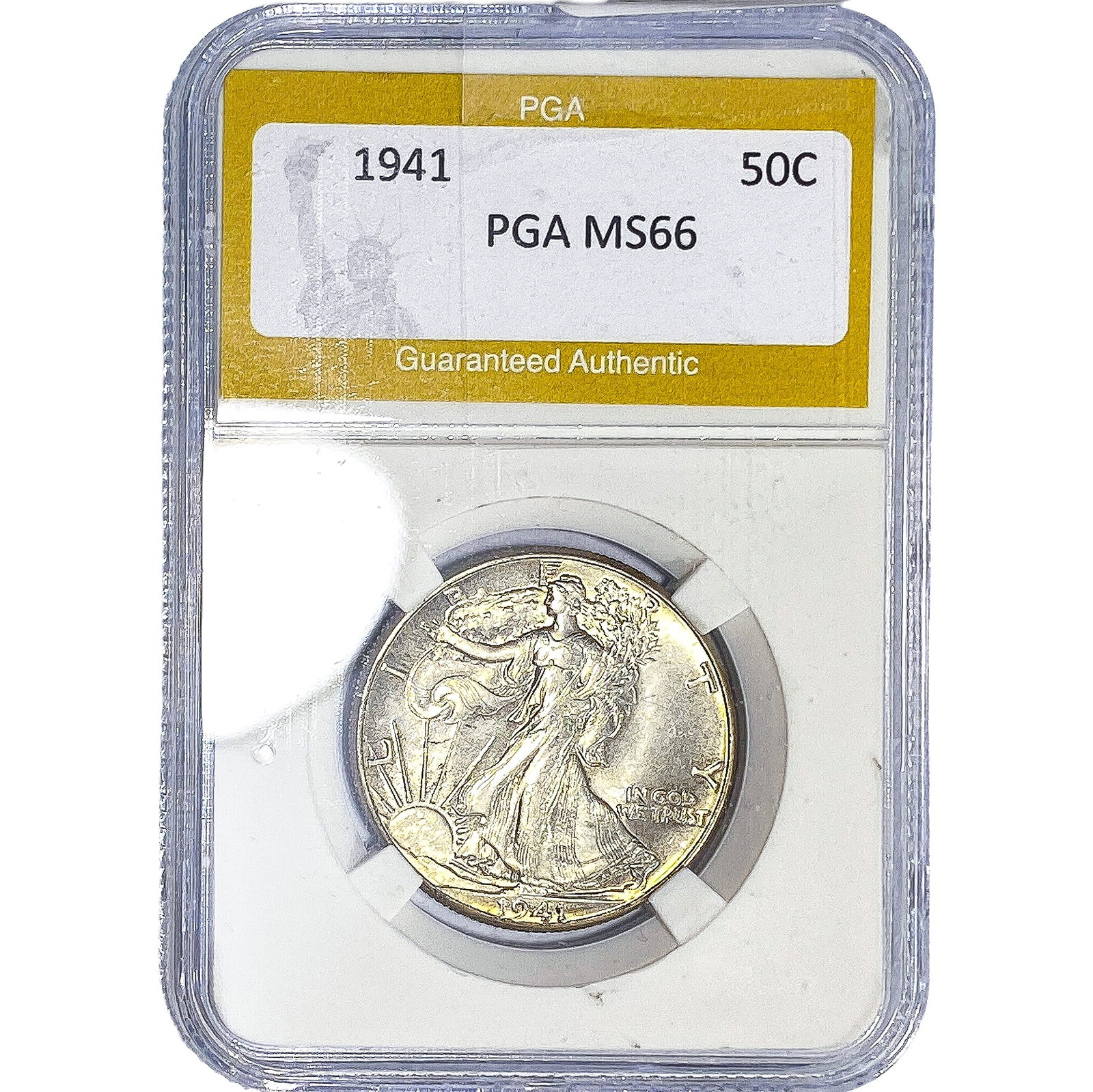 1941 Walking Liberty Half Dollar PGA MS66: 1941 Walking Liberty Half Dollar PGA MS66