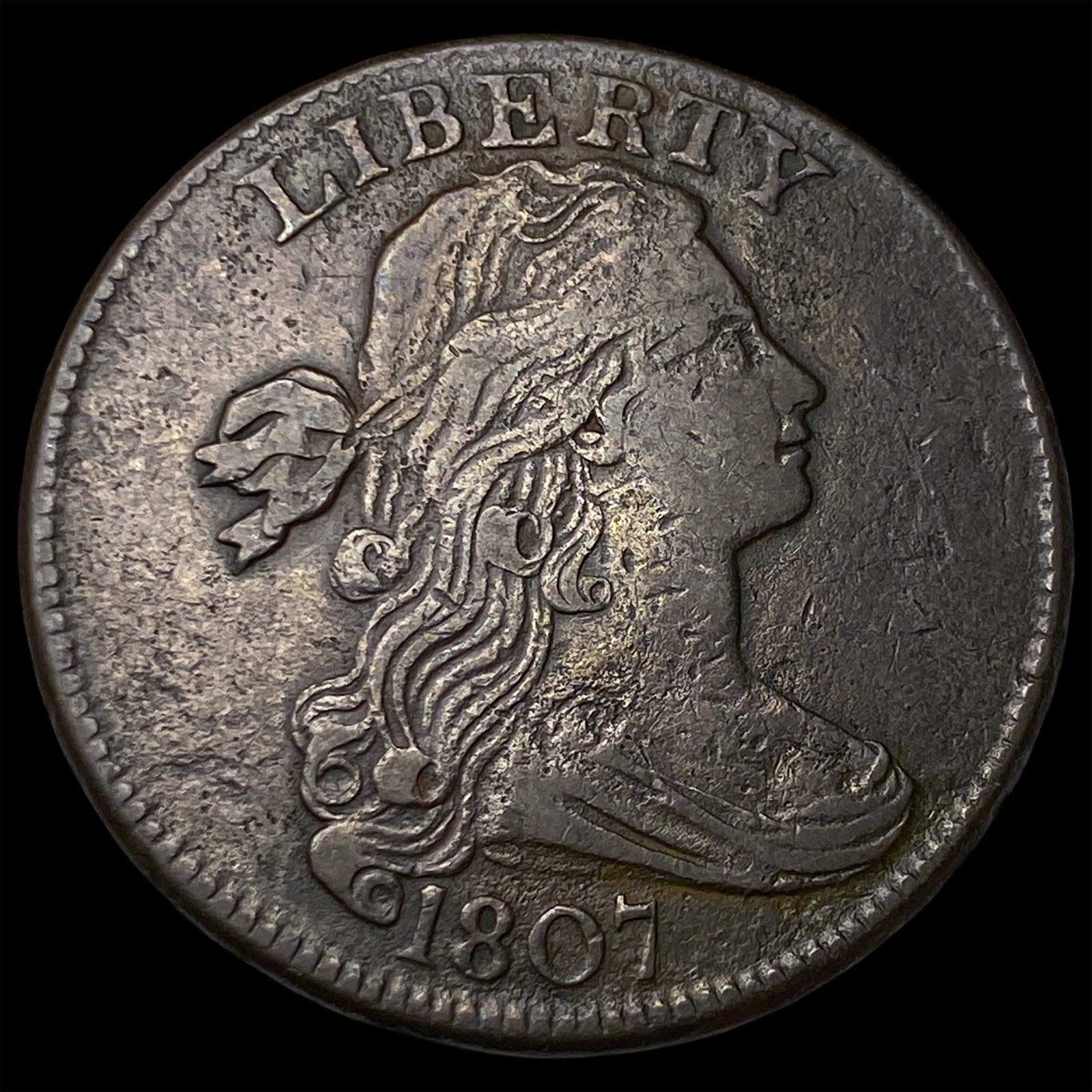 1807 Draped Bust Large Cent NEARLY UNCIRCULATED (1 of 2)