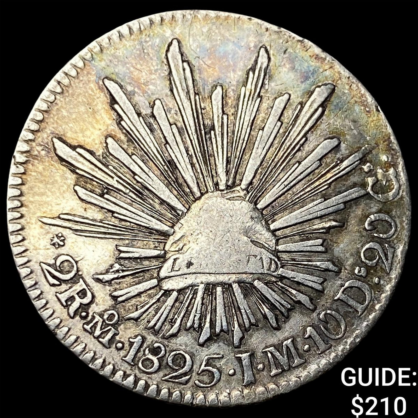 1825MoJM Mexico Silver 2 Reales: 1825MoJM Mexico Silver 2 Reales