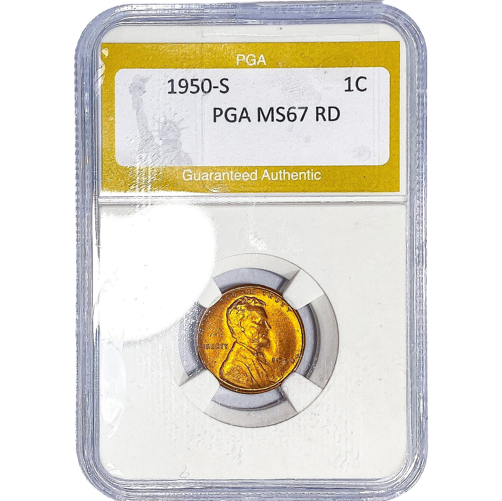 1950-S Wheat Cent PGA MS67 RD (1 of 2)