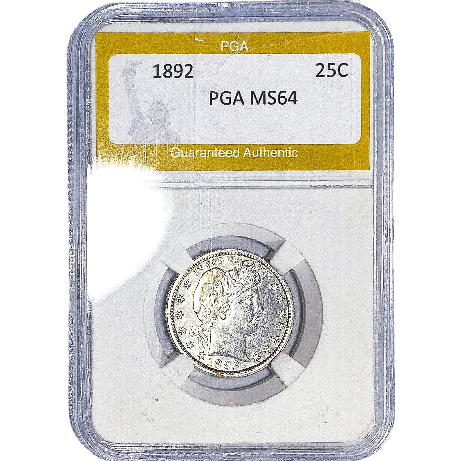 1892 Barber Quarter PGA MS64 (1 of 2)