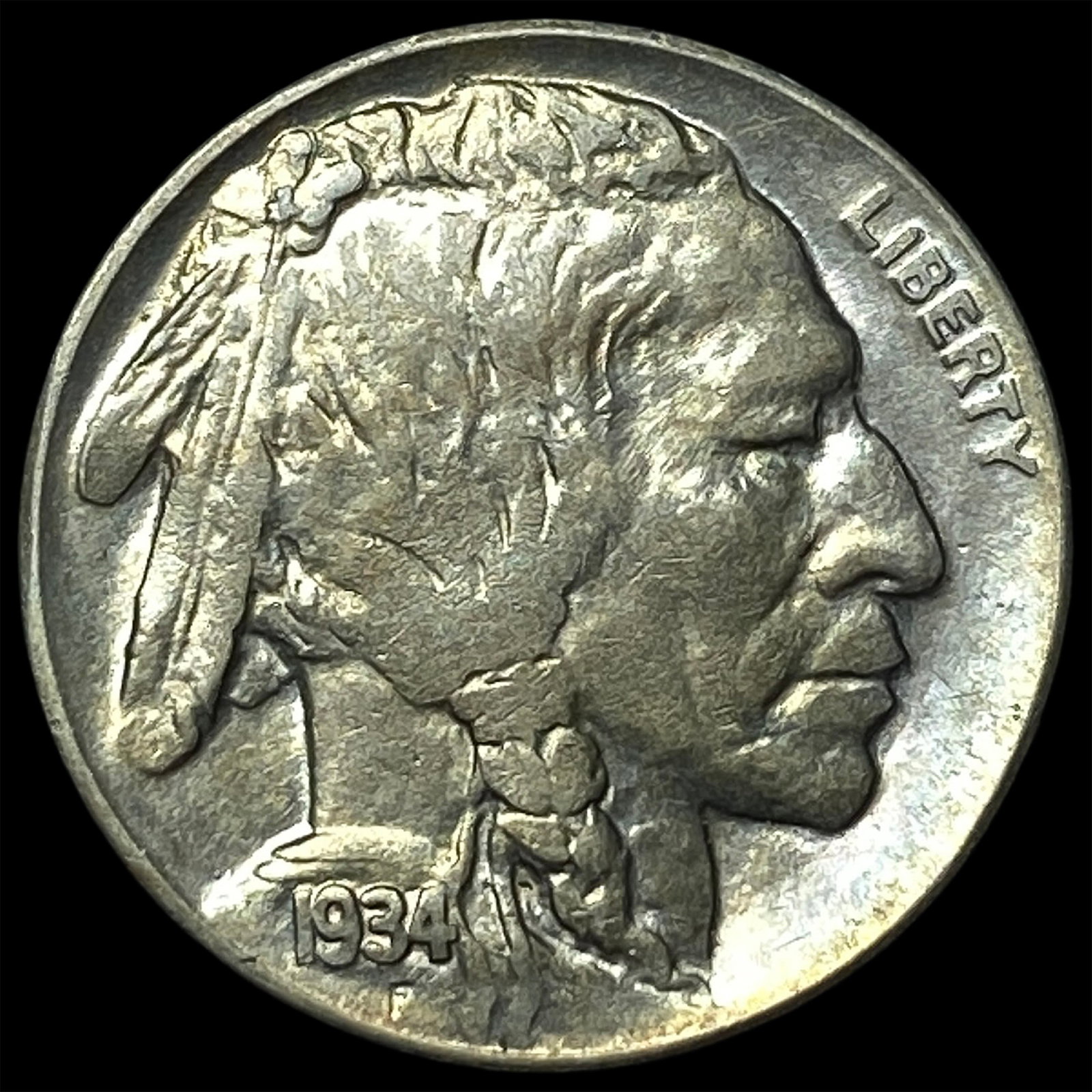 1934-D Buffalo Nickel CHOICE AU: 1934-D Buffalo Nickel CHOICE AU