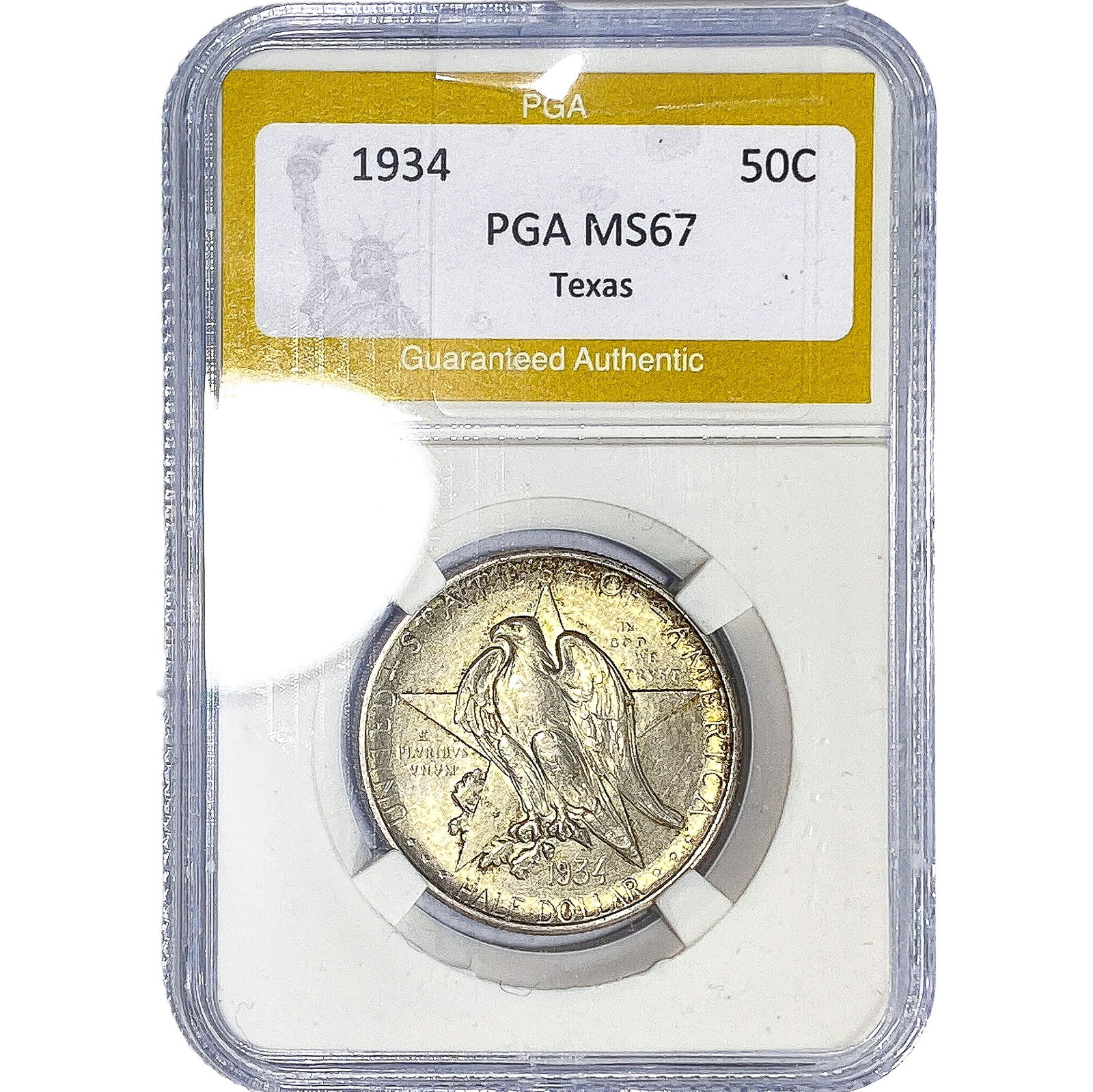 1934 Texas Half Dollar PGA MS67: 1934 Texas Half Dollar PGA MS67