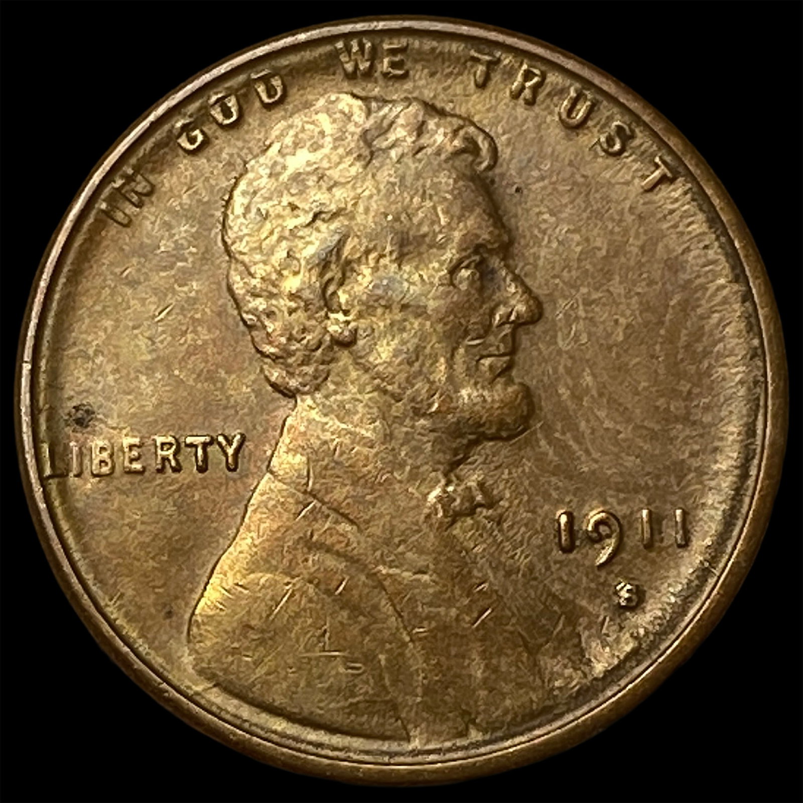 1911-S Bronze Lincoln Wheat Cent CHOICE AU (1 of 2)