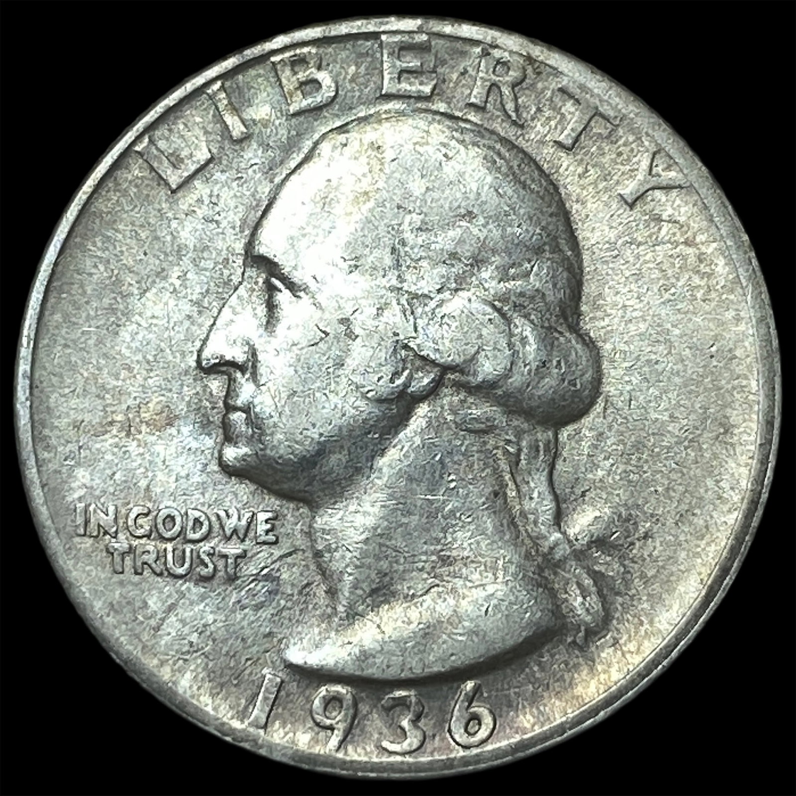 1936-D Silver Washington Quarter NEARLY UNCIRCULATED: 1936-D Silver Washington Quarter NEARLY UNCIRCULATED