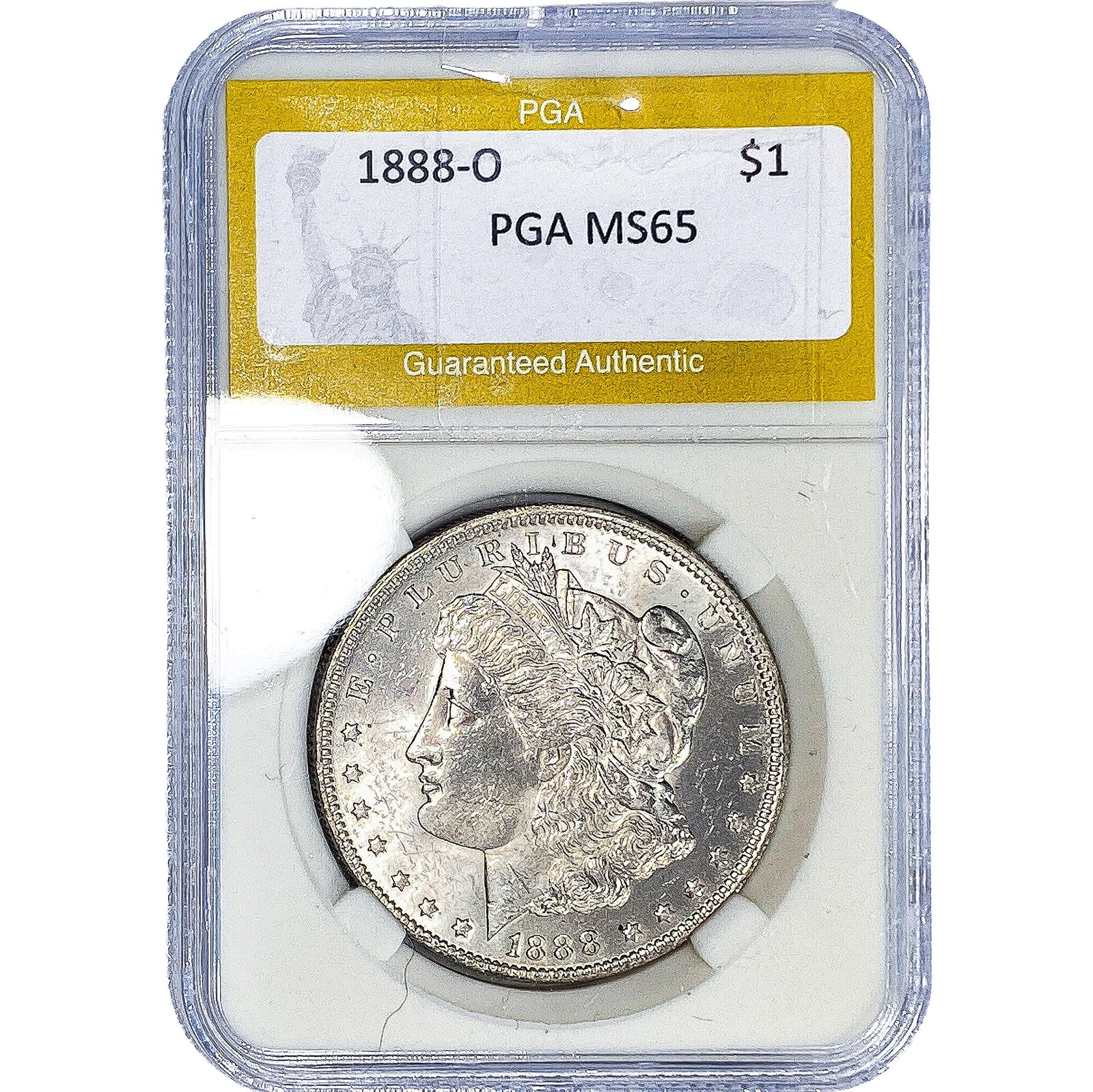 1888-O Morgan Silver Dollar PGA MS65: 1888-O Morgan Silver Dollar PGA MS65