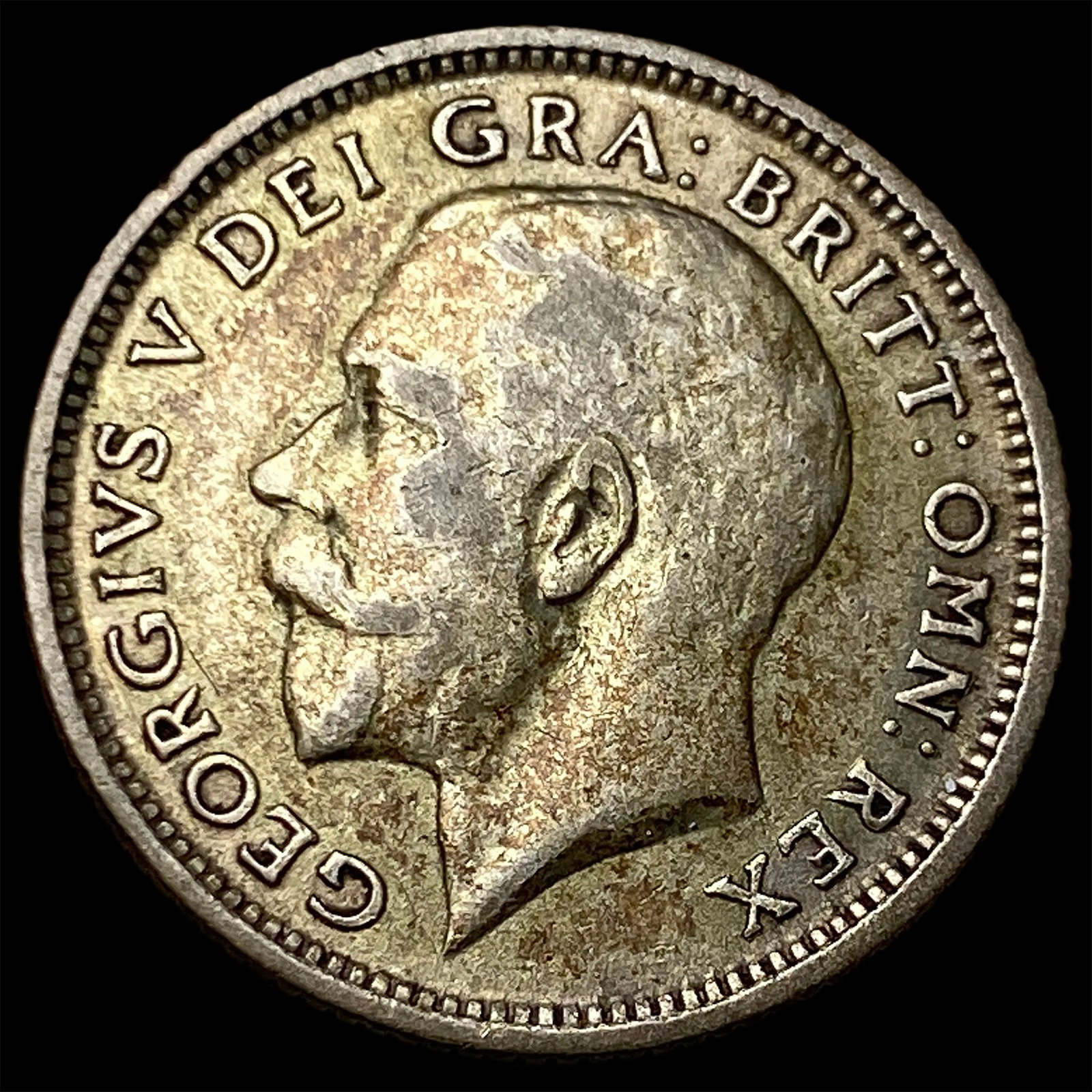 1925 Great Britain Silver 6 Pence: 1925 Great Britain Silver 6 Pence