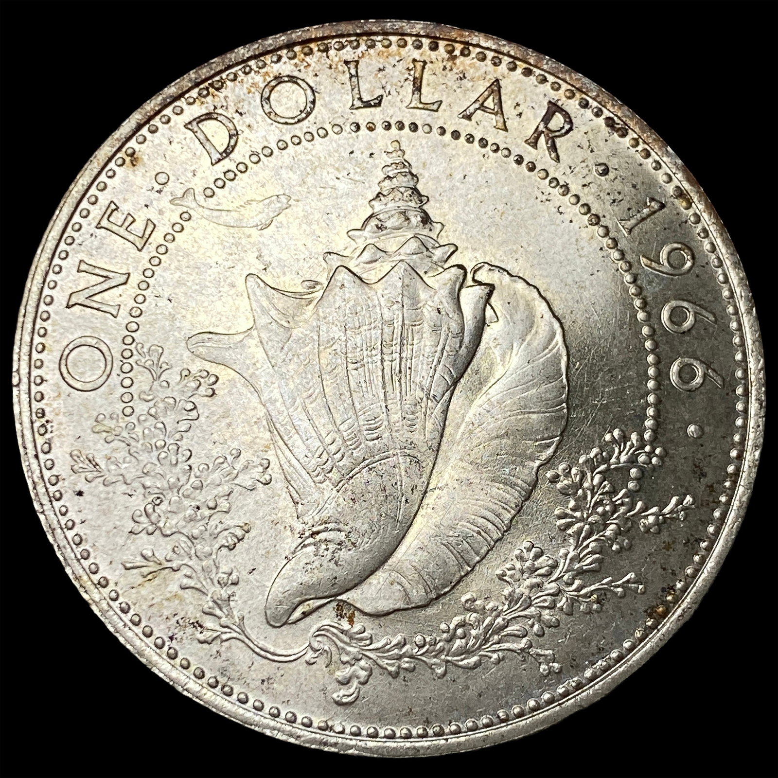 1966 Bahamas Silver Dollar - 2