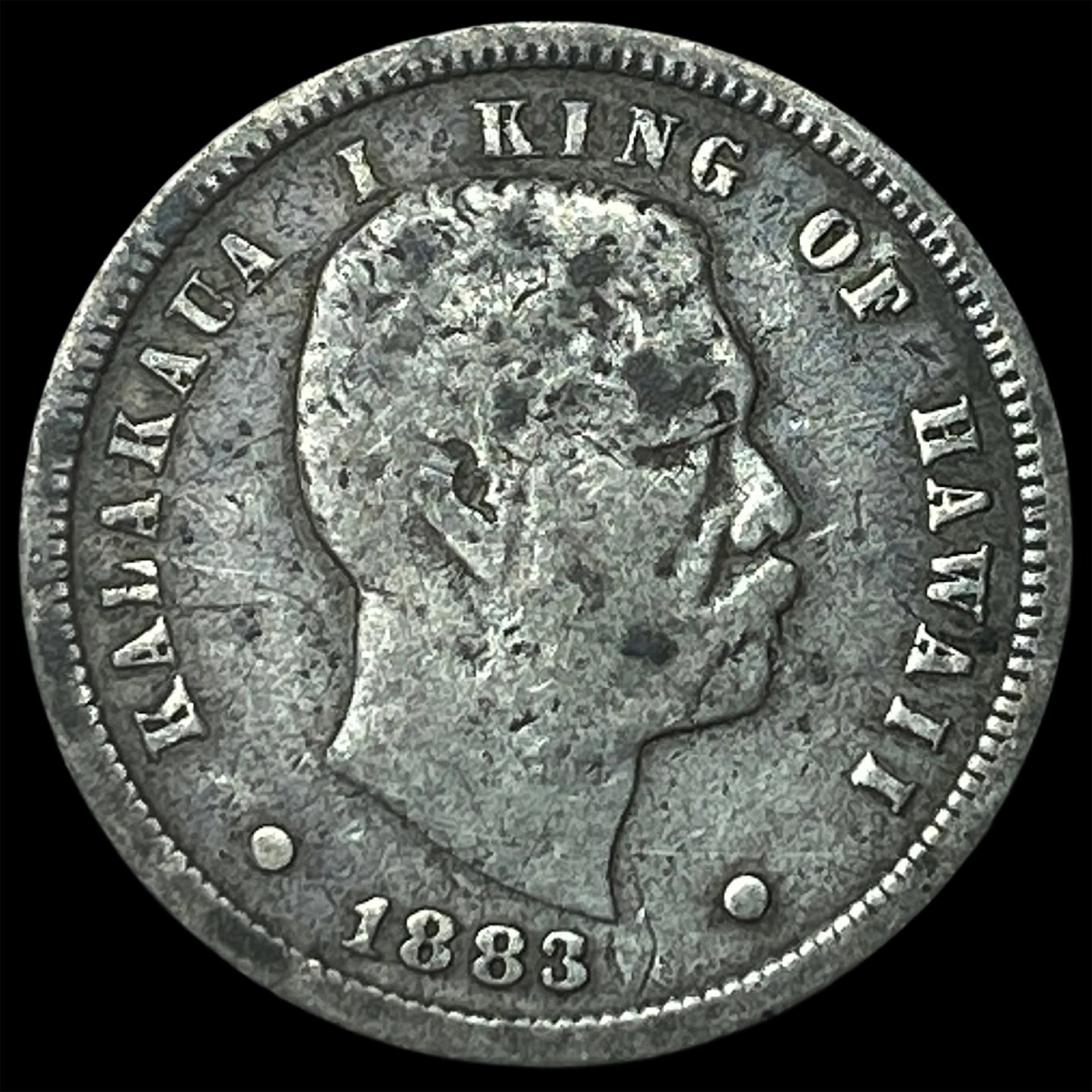 1883 Hawaii Silver Dime NICELY CIRCULATED: 1883 Hawaii Silver Dime NICELY CIRCULATED
