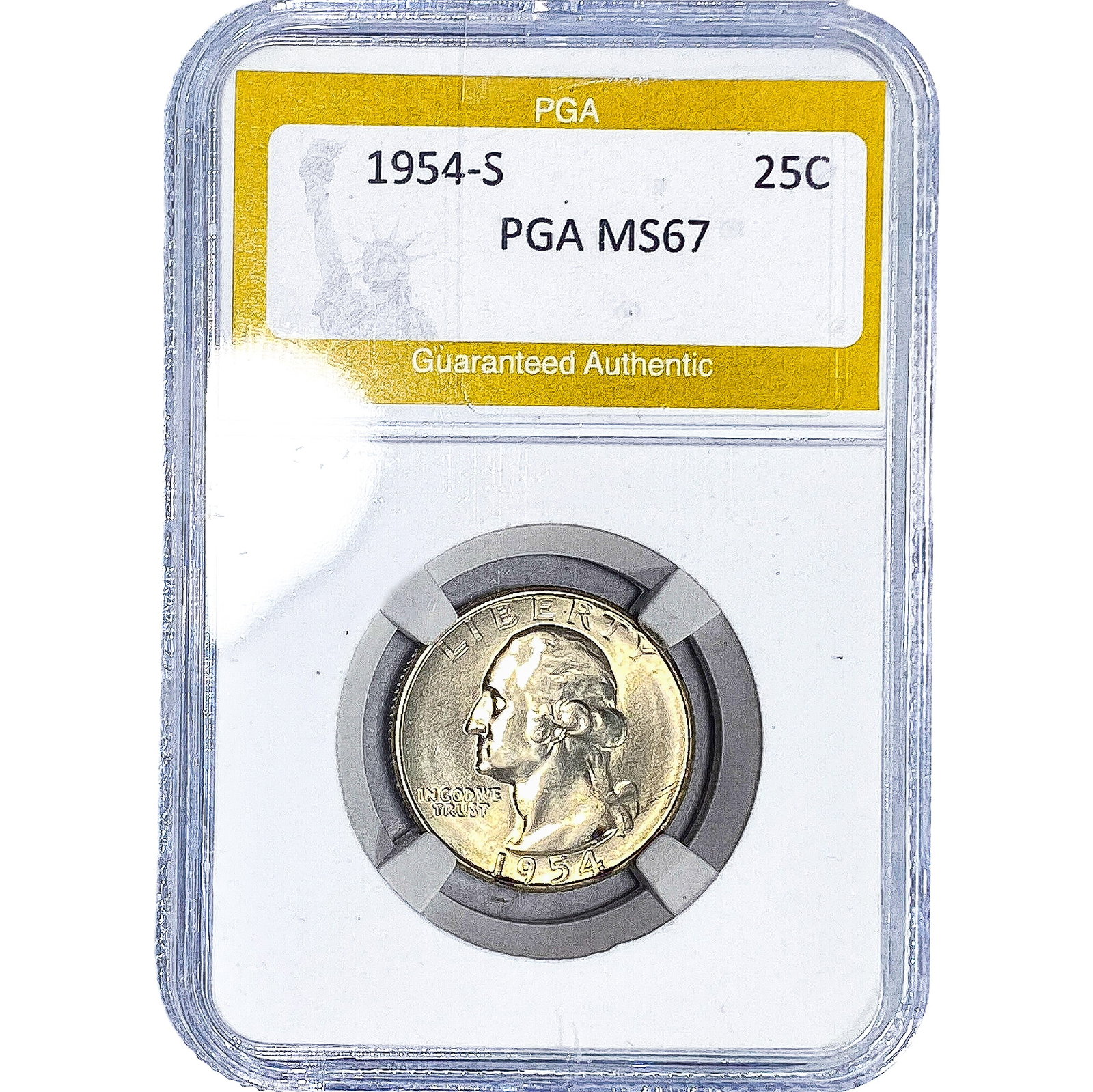 1954-S Washington Silver Quarter PGA MS67: 1954-S Washington Silver Quarter PGA MS67