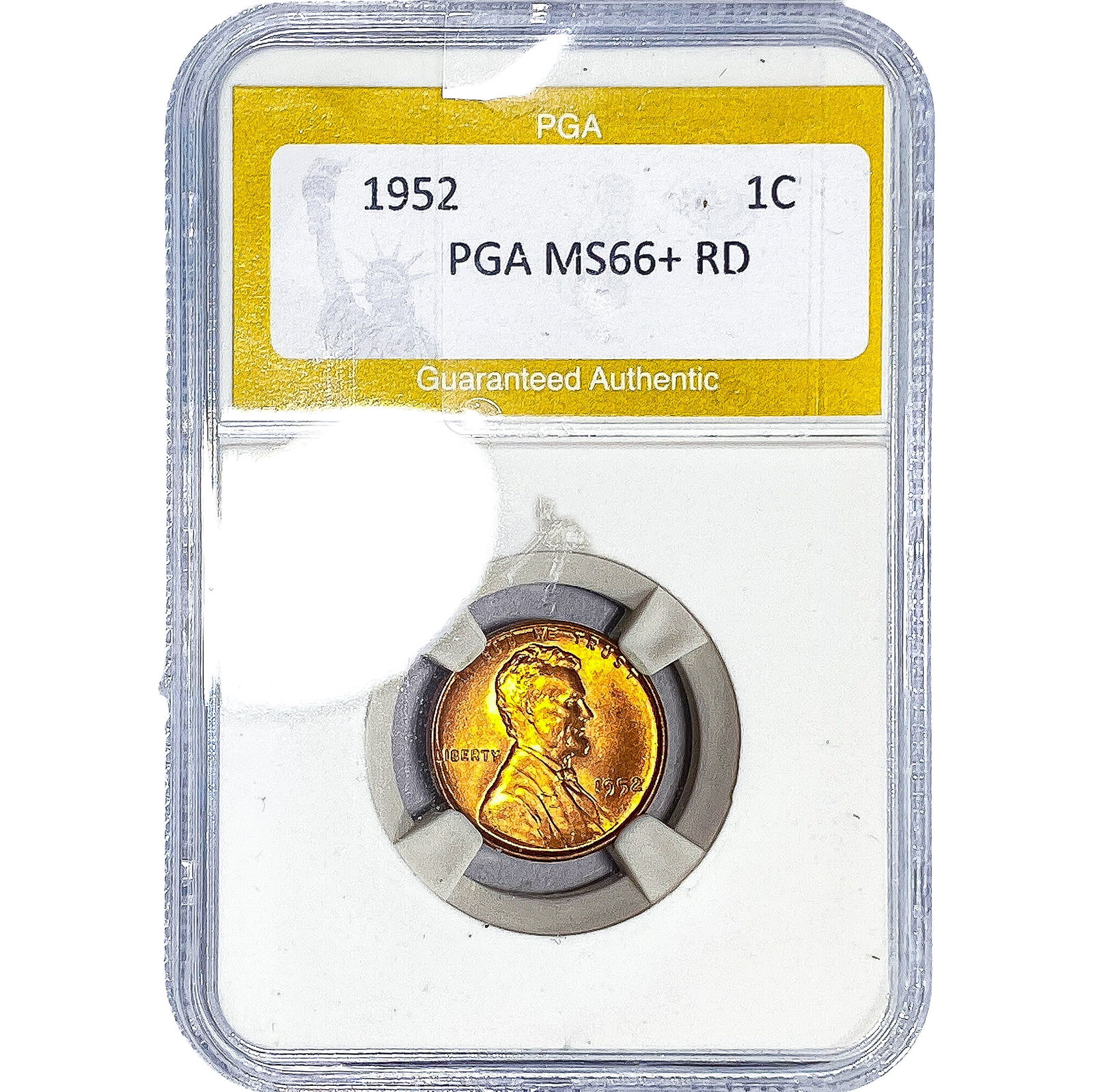 1952 Wheat Cent PGA MS66+ RD: 1952 Wheat Cent PGA MS66+ RD