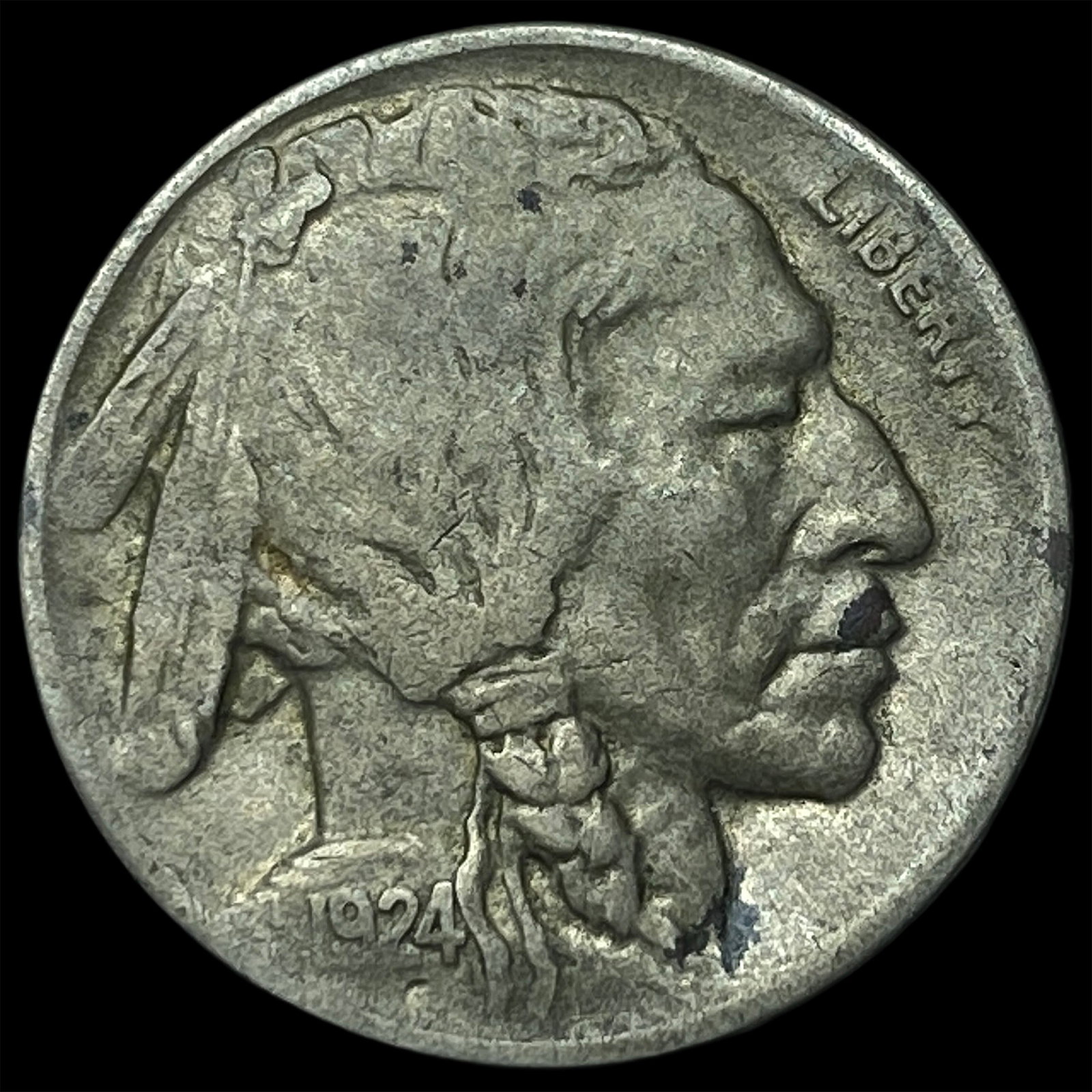1924-D Buffalo Nickel NEARLY UNCIRCULATED: 1924-D Buffalo Nickel NEARLY UNCIRCULATED