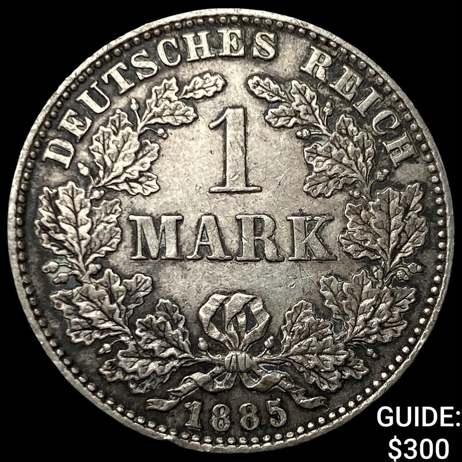 1885J Germany Silver 1 Mark: 1885J Germany Silver 1 Mark