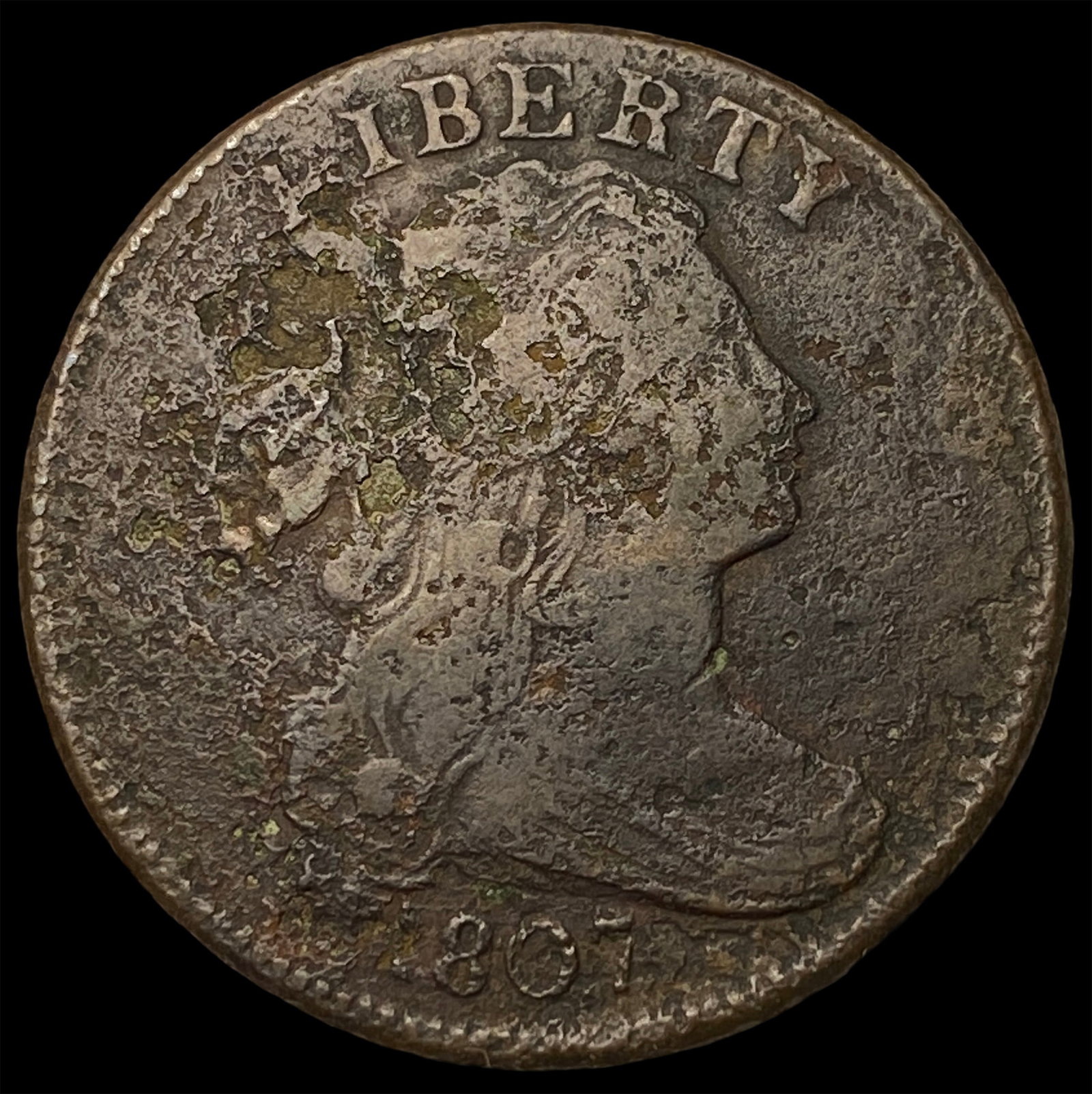 1807 Draped Bust Large Cent HIGH GRADE: 1807 Draped Bust Large Cent HIGH GRADE