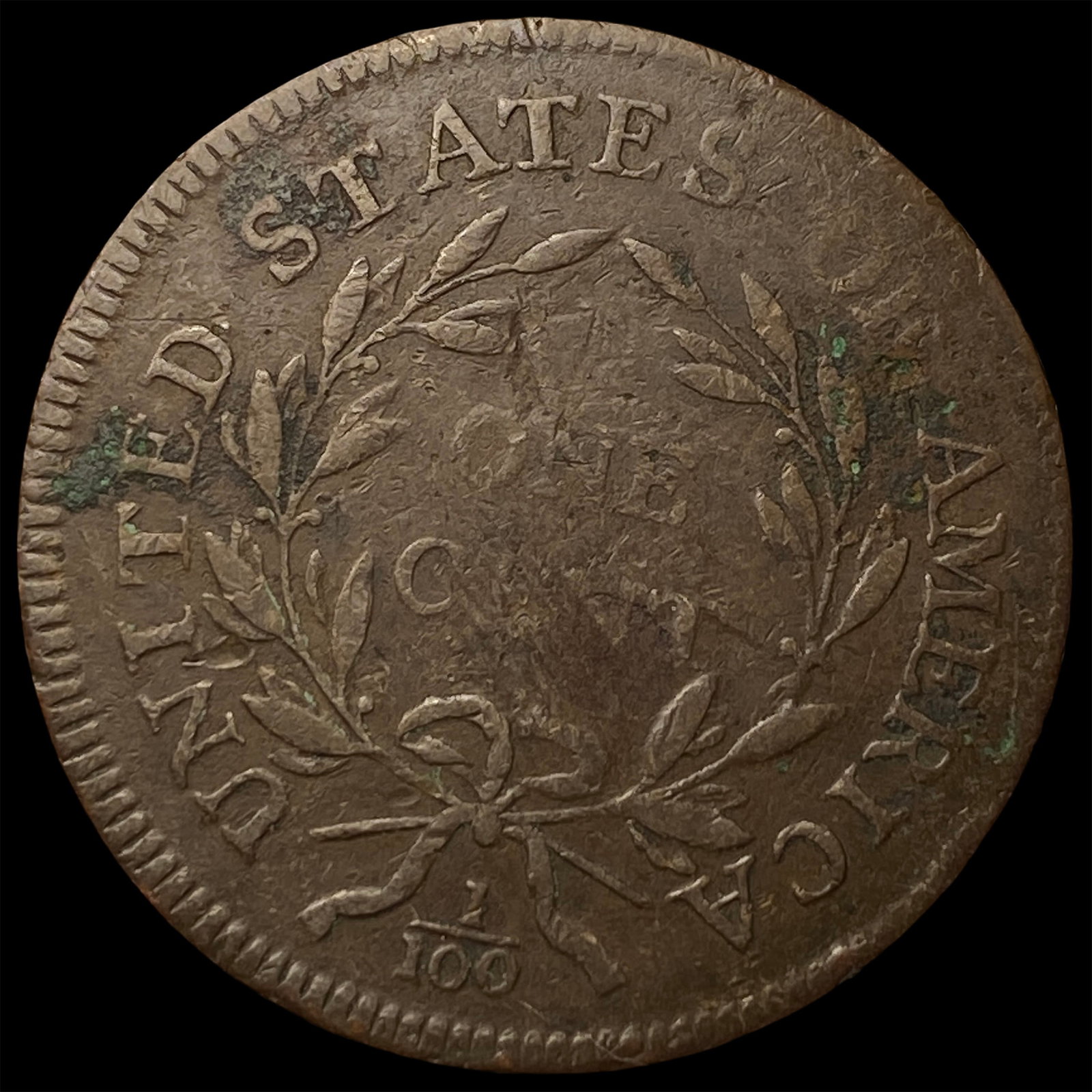 1798 Large Cent Draped Bust LIGHTLY CIRCULATED - 2