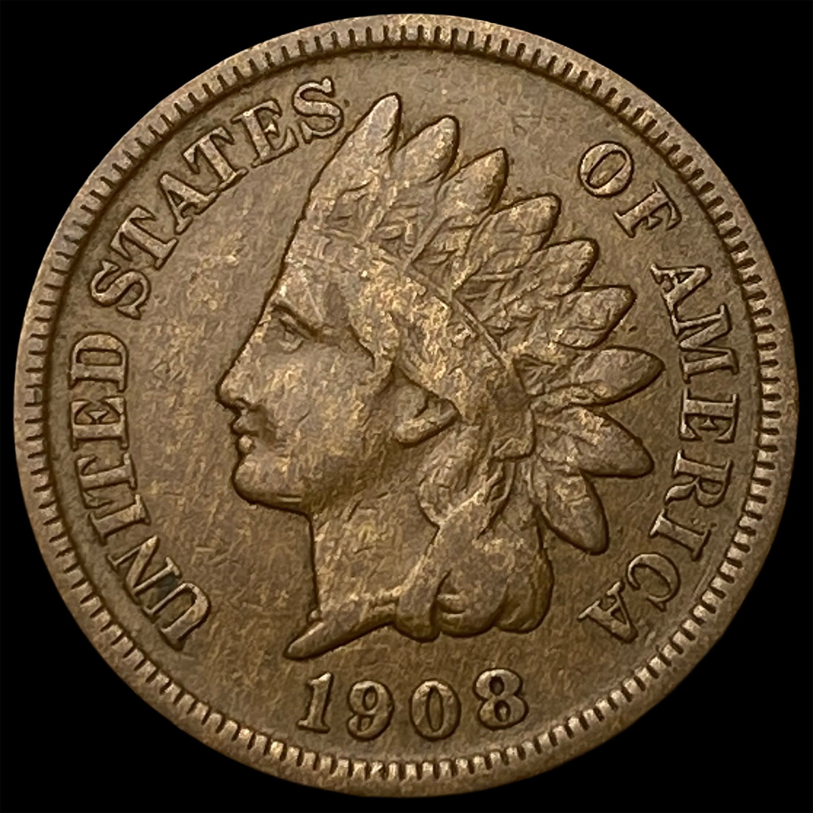 1908-S Indian Head Cent LIGHTLY CIRCULATED: 1908-S Indian Head Cent LIGHTLY CIRCULATED