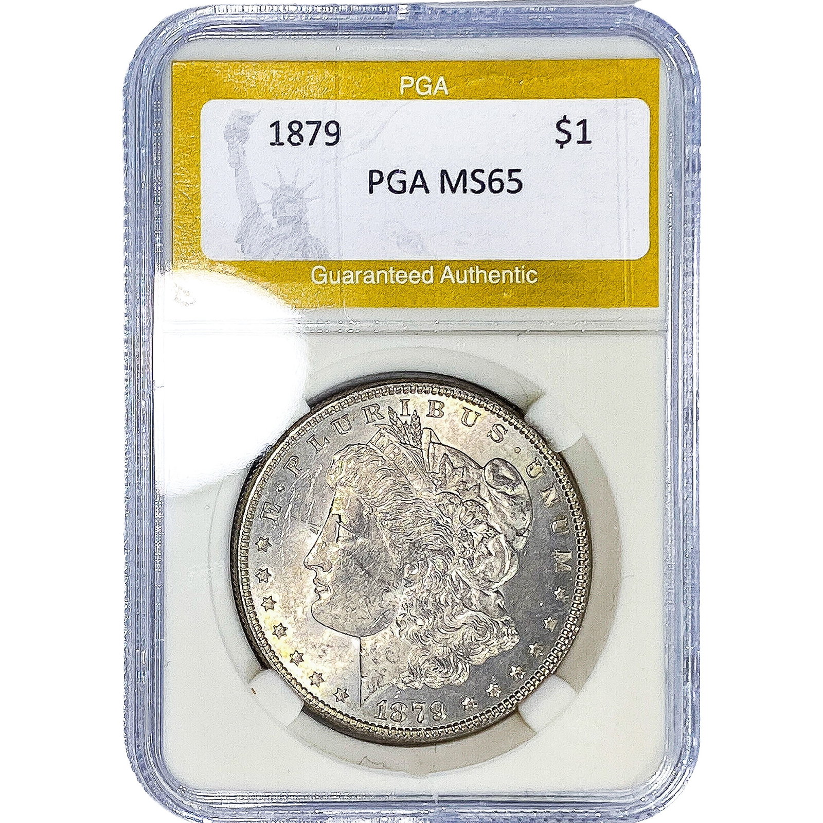 1879 Morgan Silver Dollar PGA MS65: 1879 Morgan Silver Dollar PGA MS65
