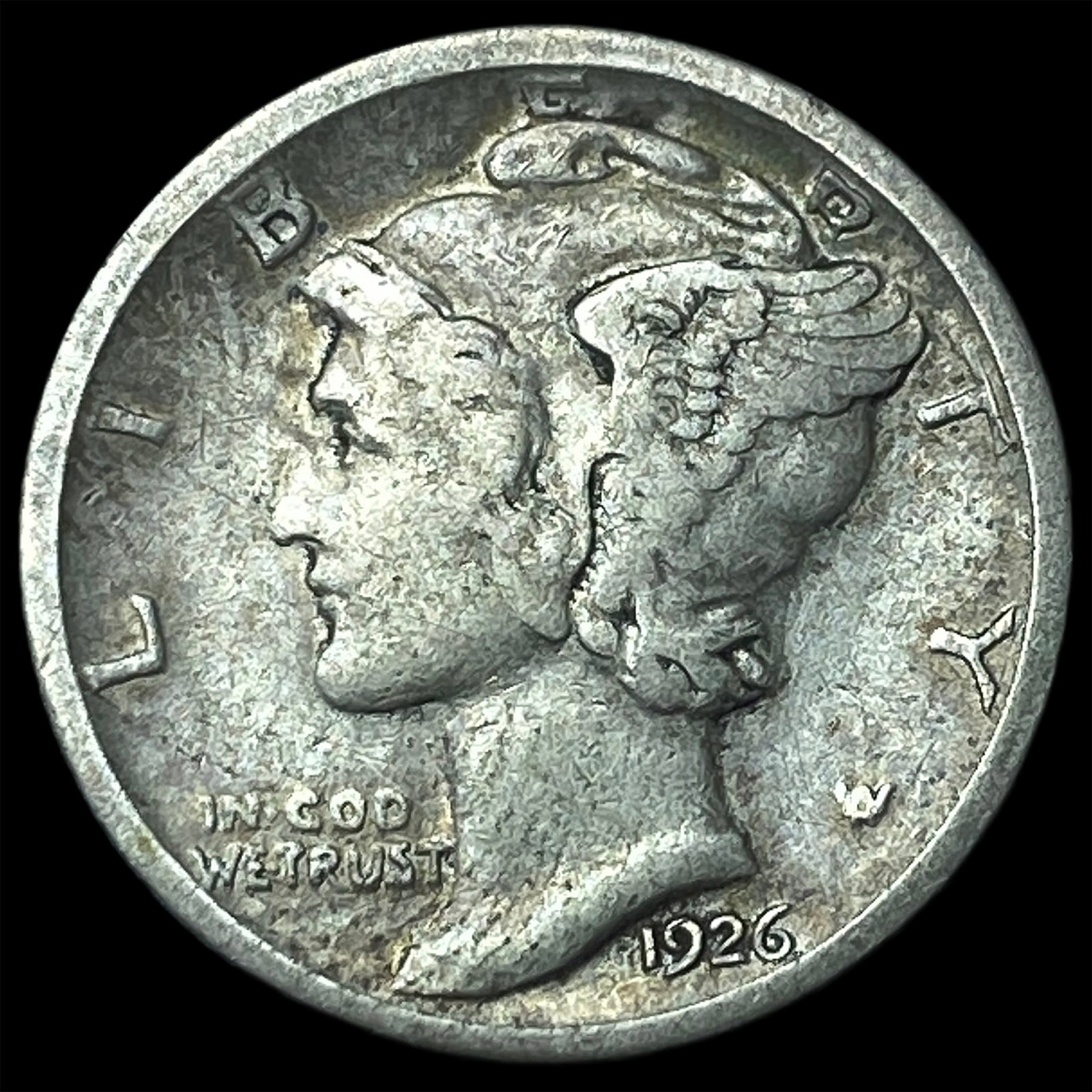 1926-S Silver Mercury Dime LIGHTLY CIRCULATED: 1926-S Silver Mercury Dime LIGHTLY CIRCULATED