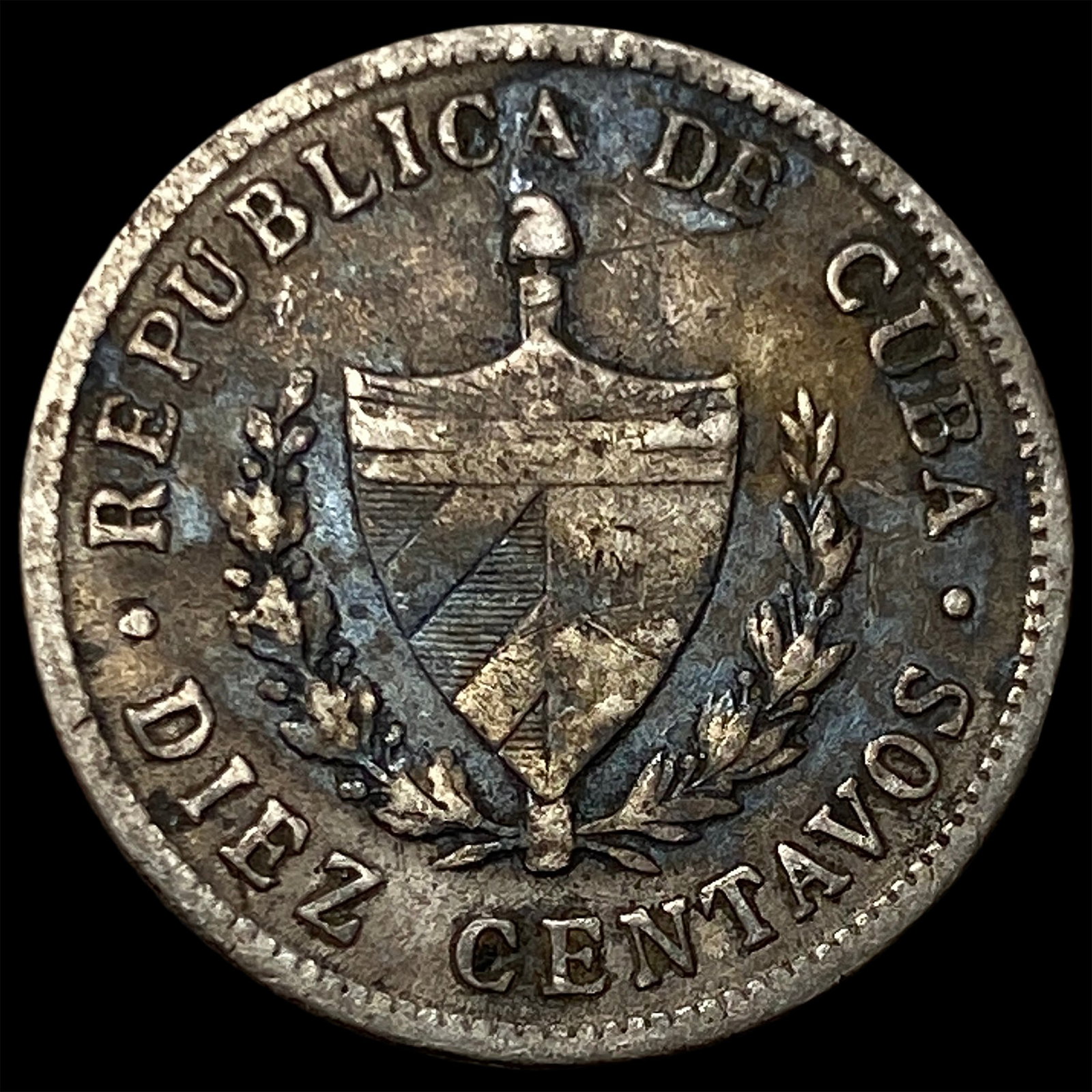 1915 Cuba SIlver 10 Centavos: 1915 Cuba SIlver 10 Centavos