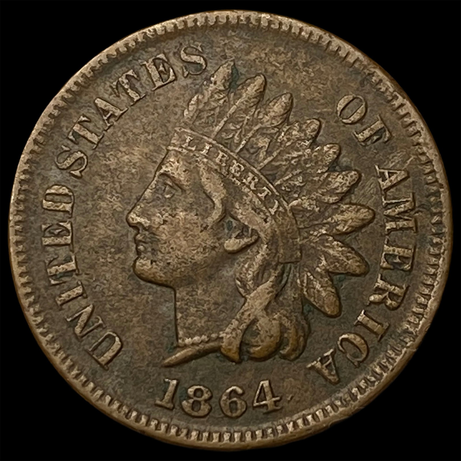 1864 Bronze Indian Head Cent NEARLY UNCIRCULATED: 1864 Bronze Indian Head Cent NEARLY UNCIRCULATED