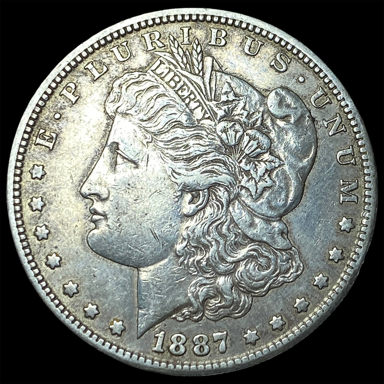 1887 Silver Morgan Dollar CLOSELY UNCIRCULATED: 1887 Silver Morgan Dollar CLOSELY UNCIRCULATED
