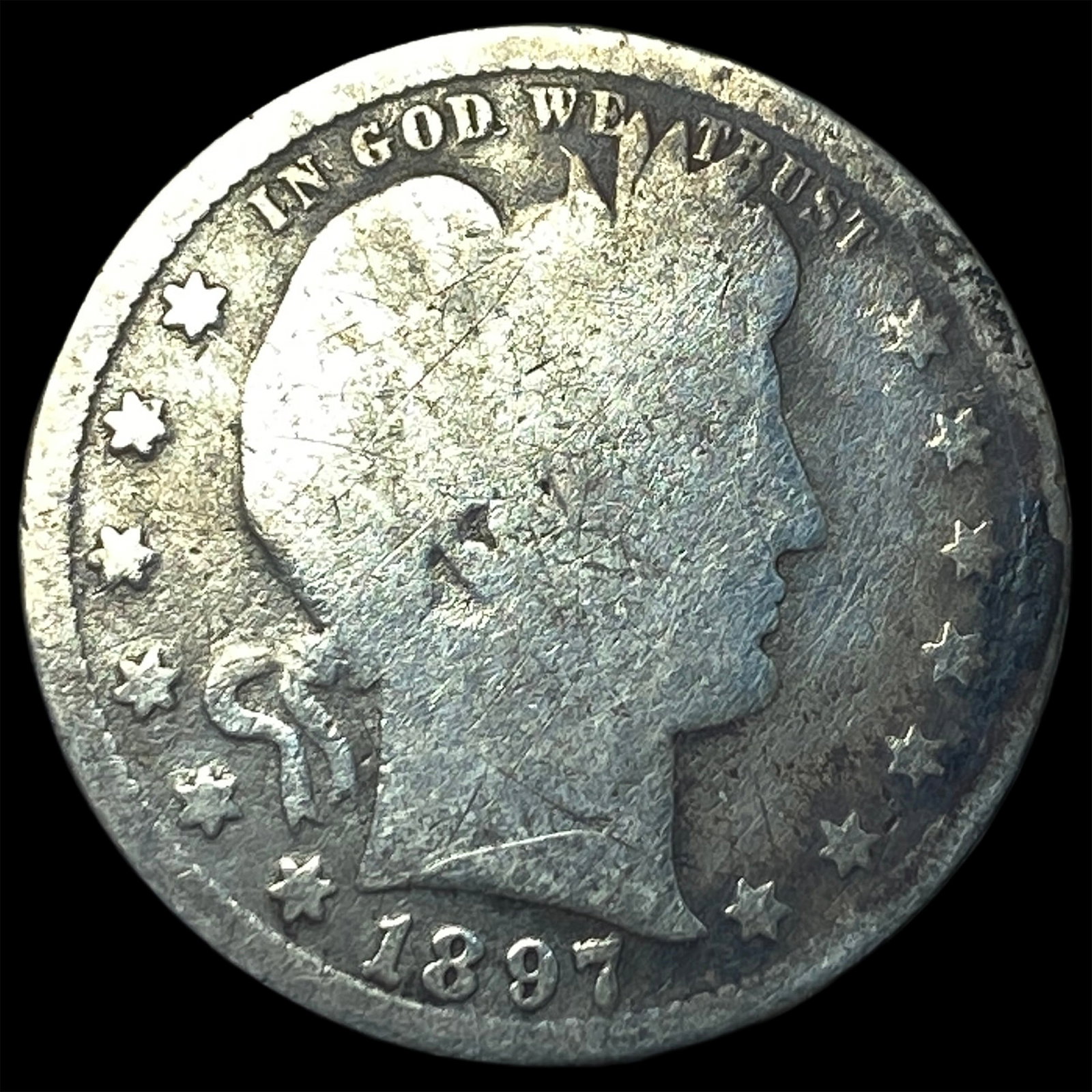 1897 Barber Quarter NICELY CIRCULATED: 1897 Barber Quarter NICELY CIRCULATED