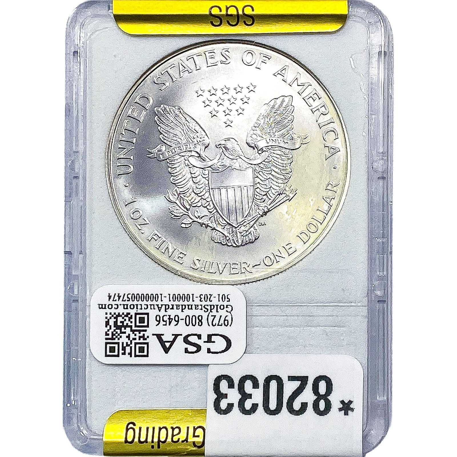 2001 Silver Eagle SGS MS70 - 2