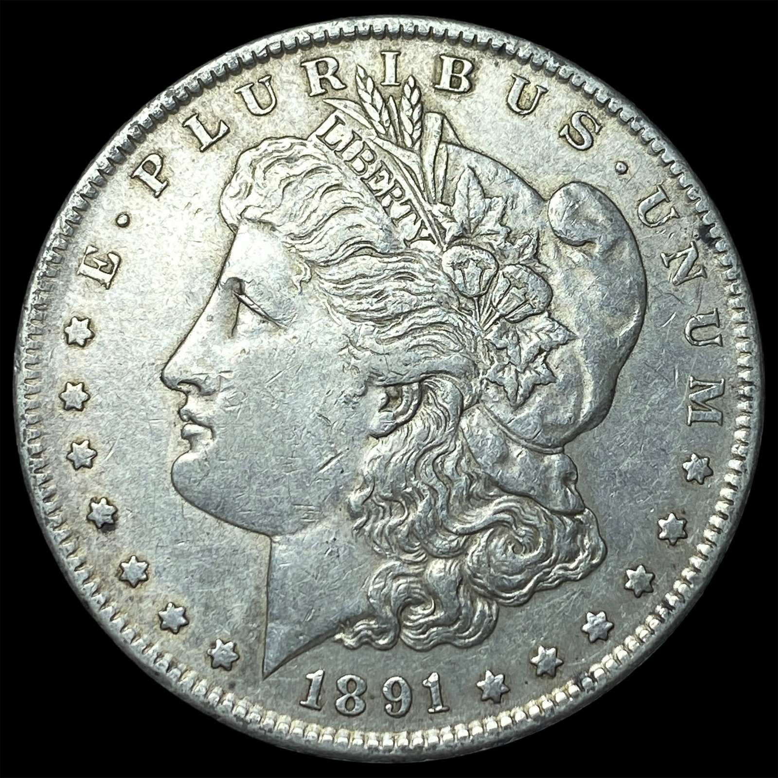 1891-S Silver Morgan Dollar CLOSELY UNCIRCULATED: 1891-S Silver Morgan Dollar CLOSELY UNCIRCULATED
