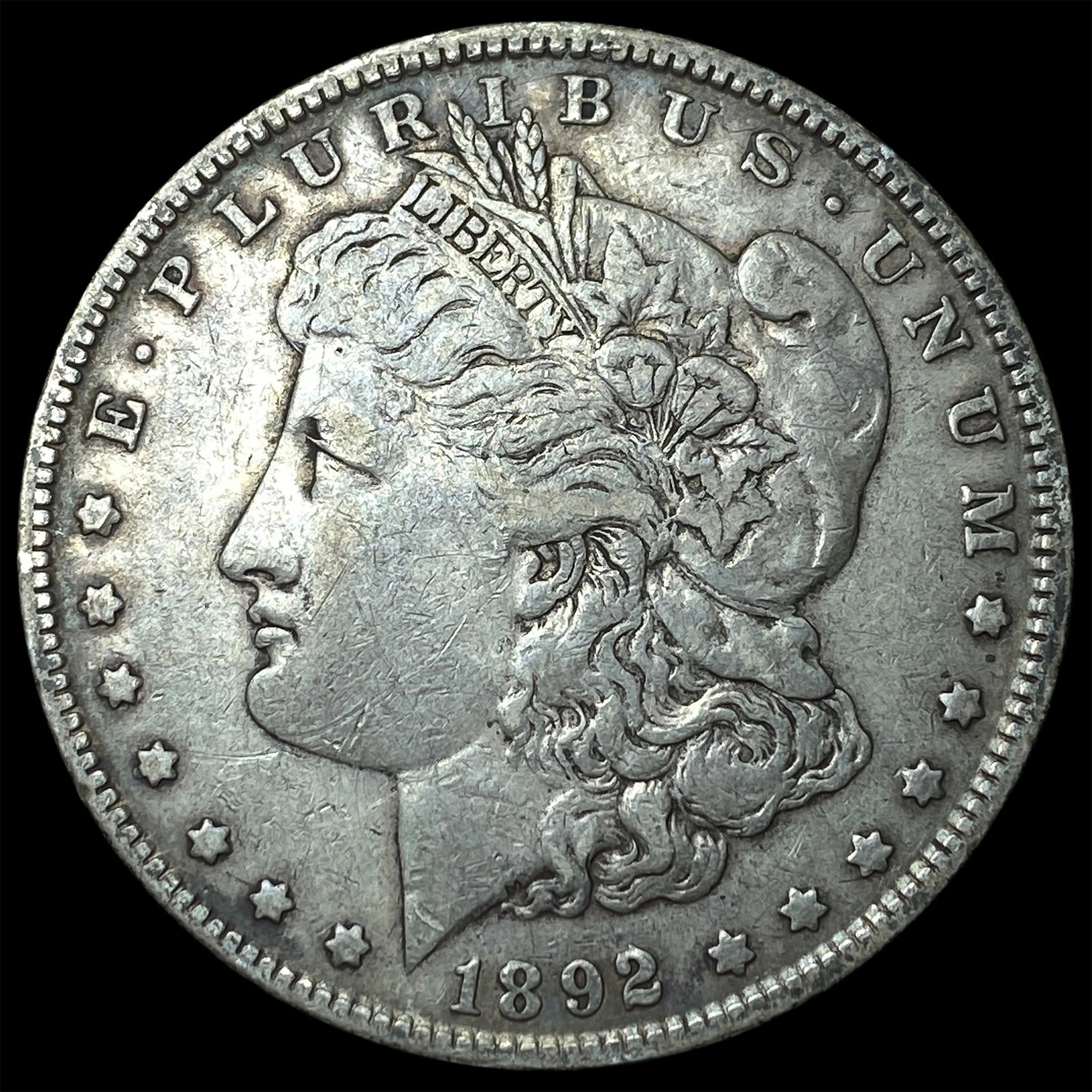 1892 Silver Morgan Dollar NEARLY UNCIRCULATED: 1892 Silver Morgan Dollar NEARLY UNCIRCULATED